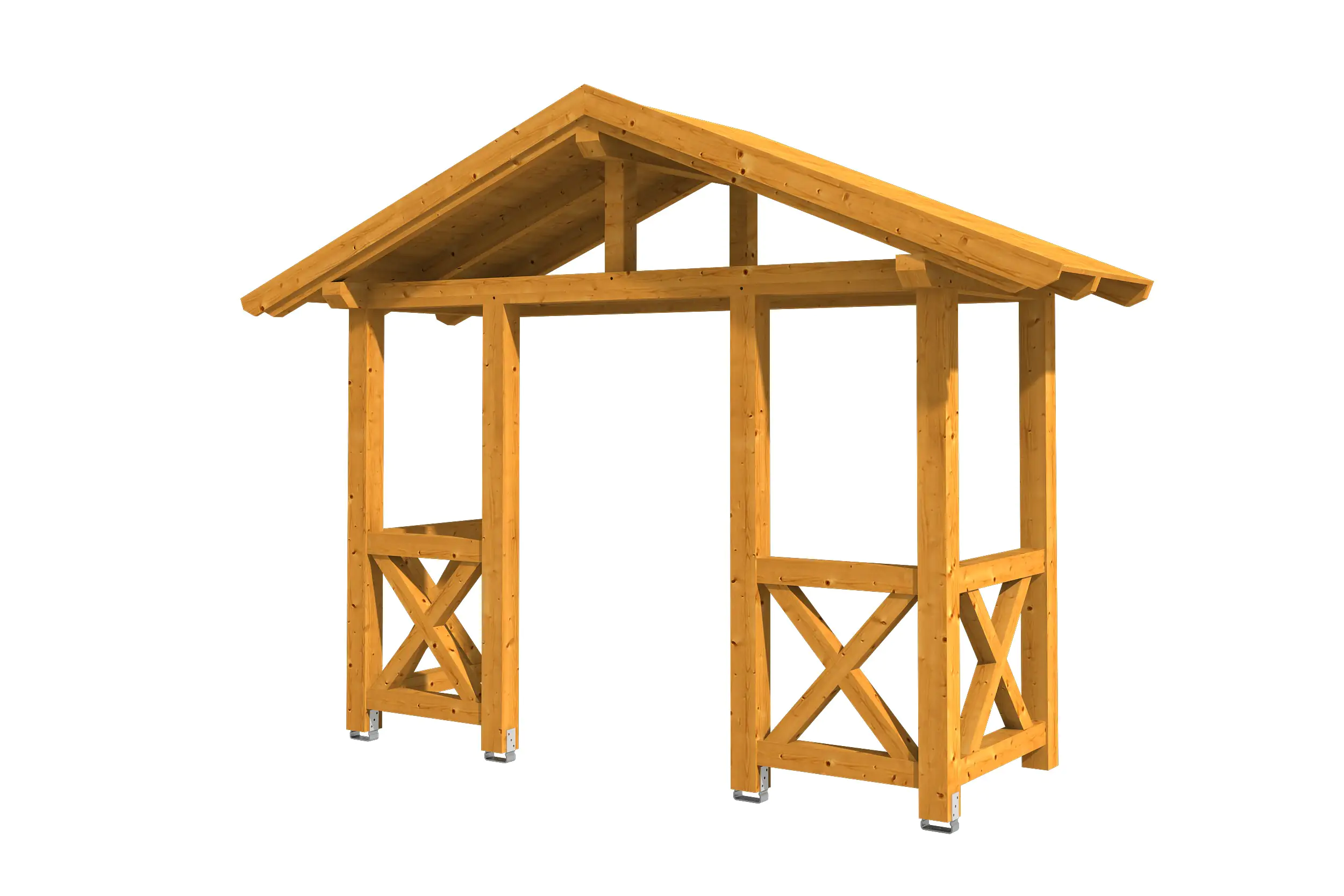 SKAN HOLZ Vordach Stralsund Typ 5 360 x 139 cm, lasiert in Eiche hell