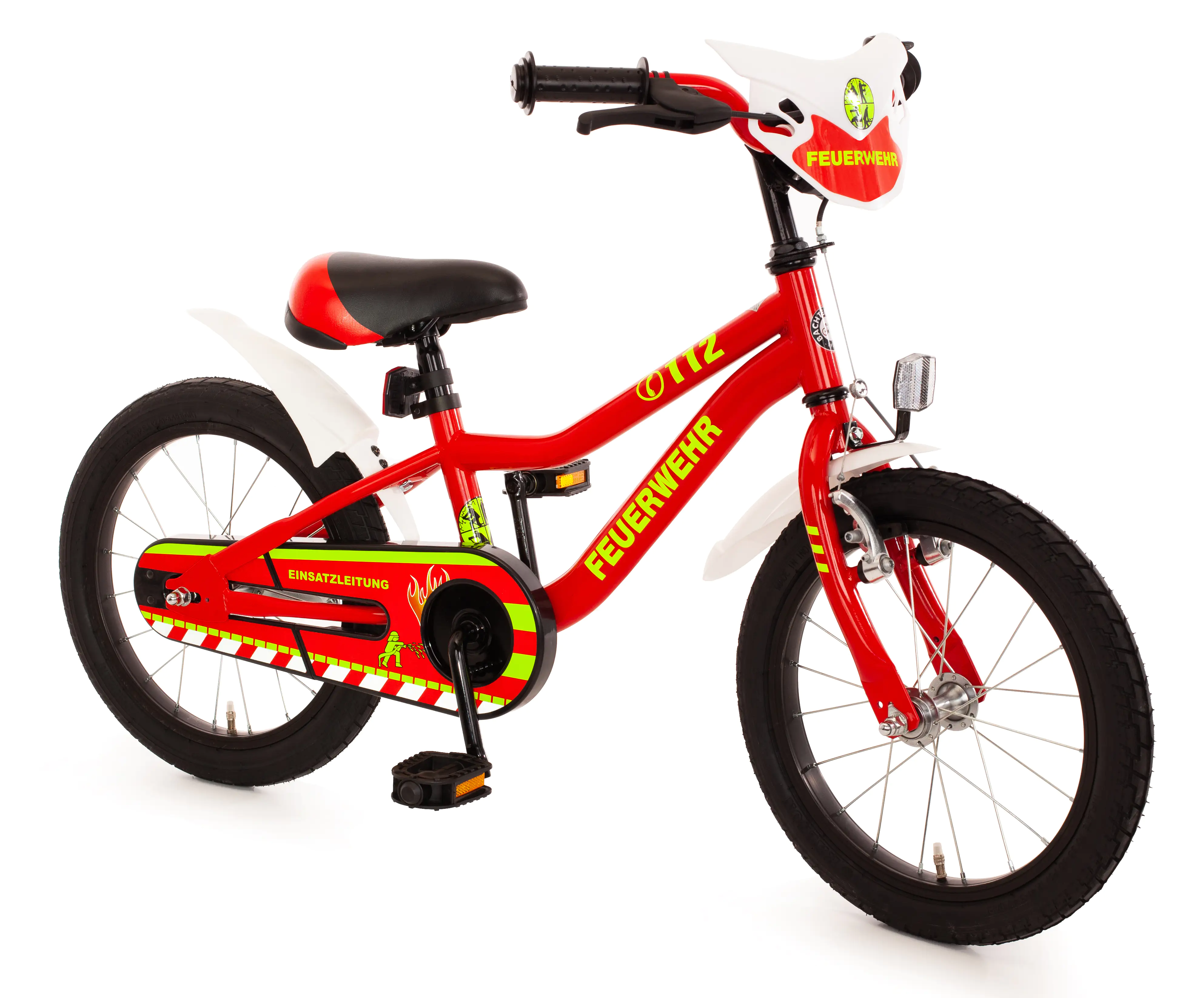 4033365990255_2 Bachtenkirch Kinderfahrrad Feuerwehr Kuma 16 Zoll rot weiß