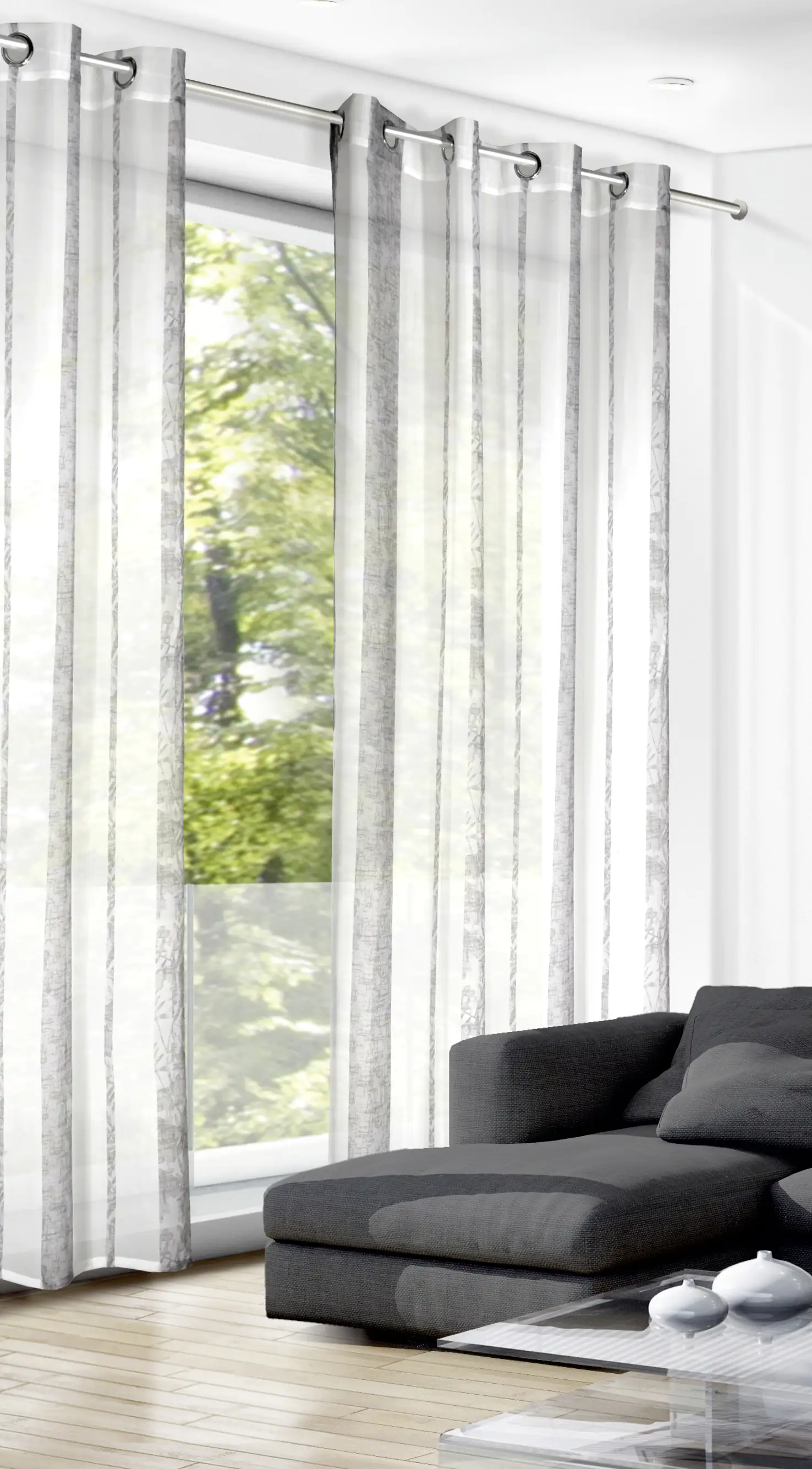 Neusser Collection Ösenschal silber, 245 x 135 cm