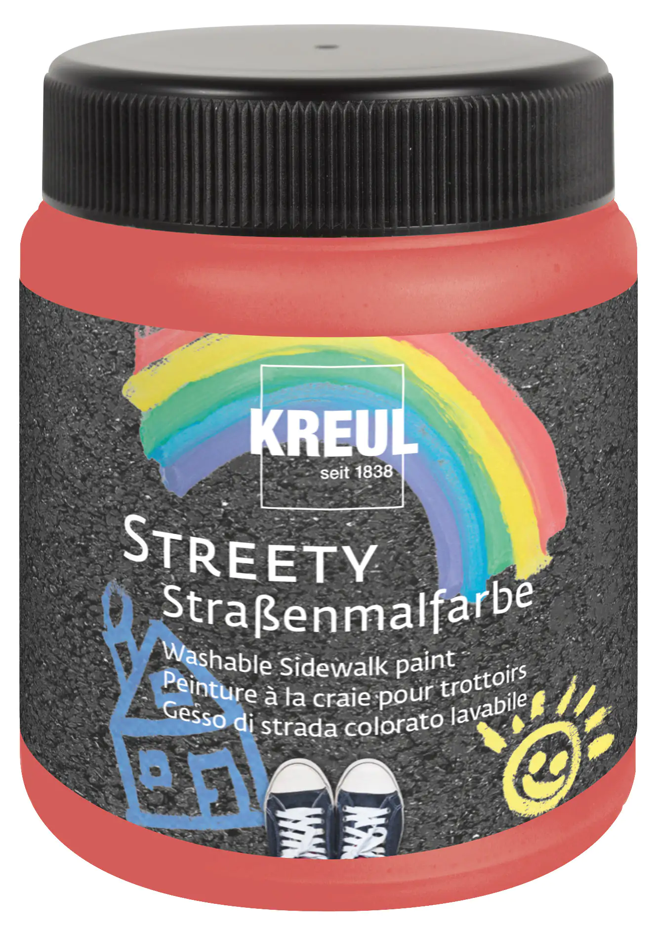 Kreul Streety Straßenmalfarbe Ringelsockenrot 200 ml