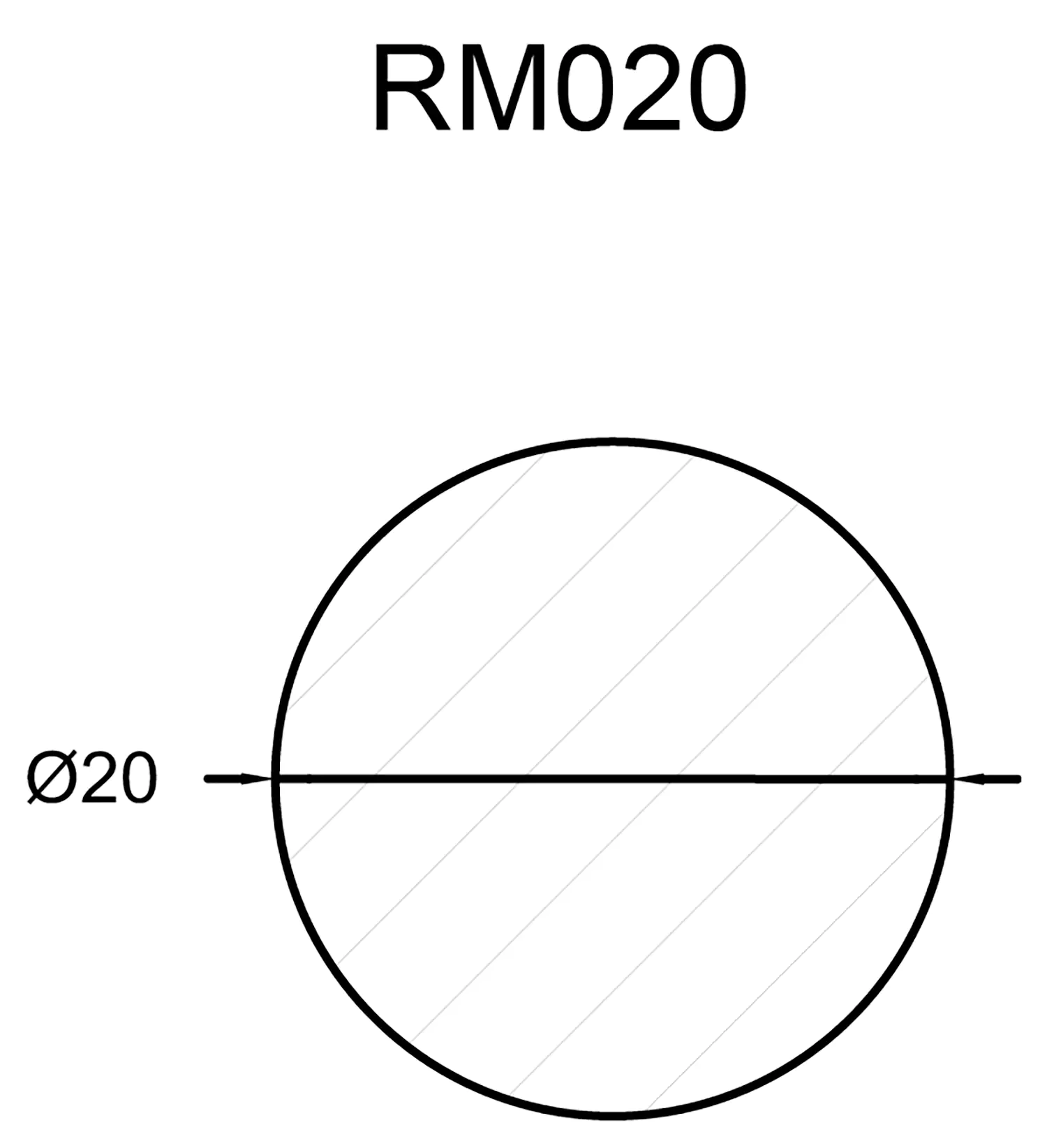 FN Neuhofer Rundstab glatt 100 cm 20 x 20 mm