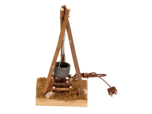 4004942782884 Riffelmacher Krippenzubehör Lagerfeuer mit Licht 15 cm