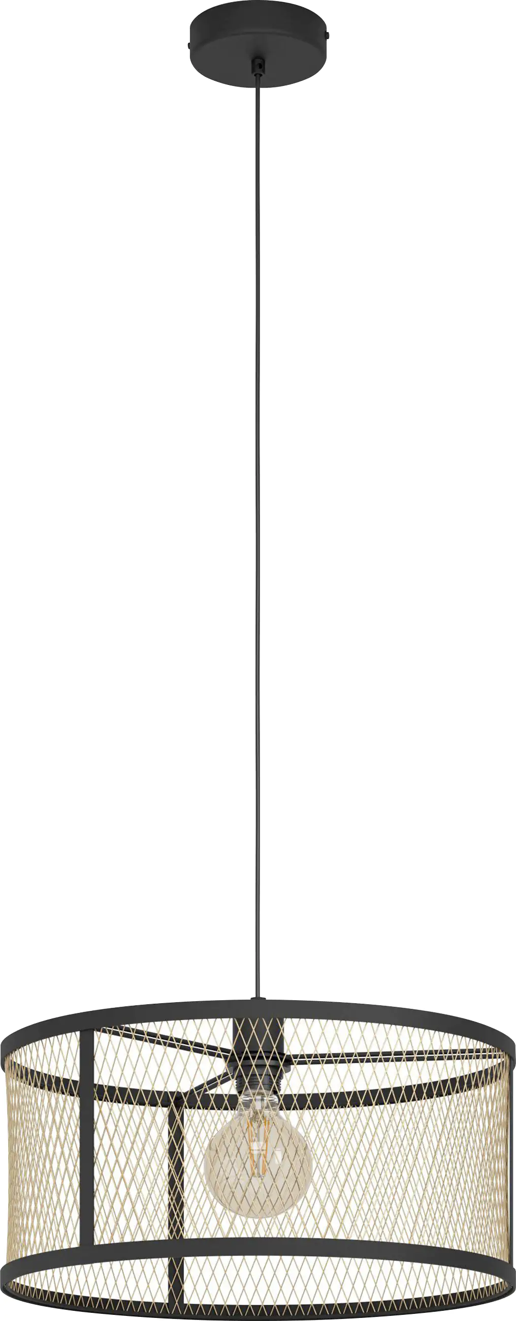 Eglo Hängeleuchte Dellow schwarz-messing Ø 45 cm