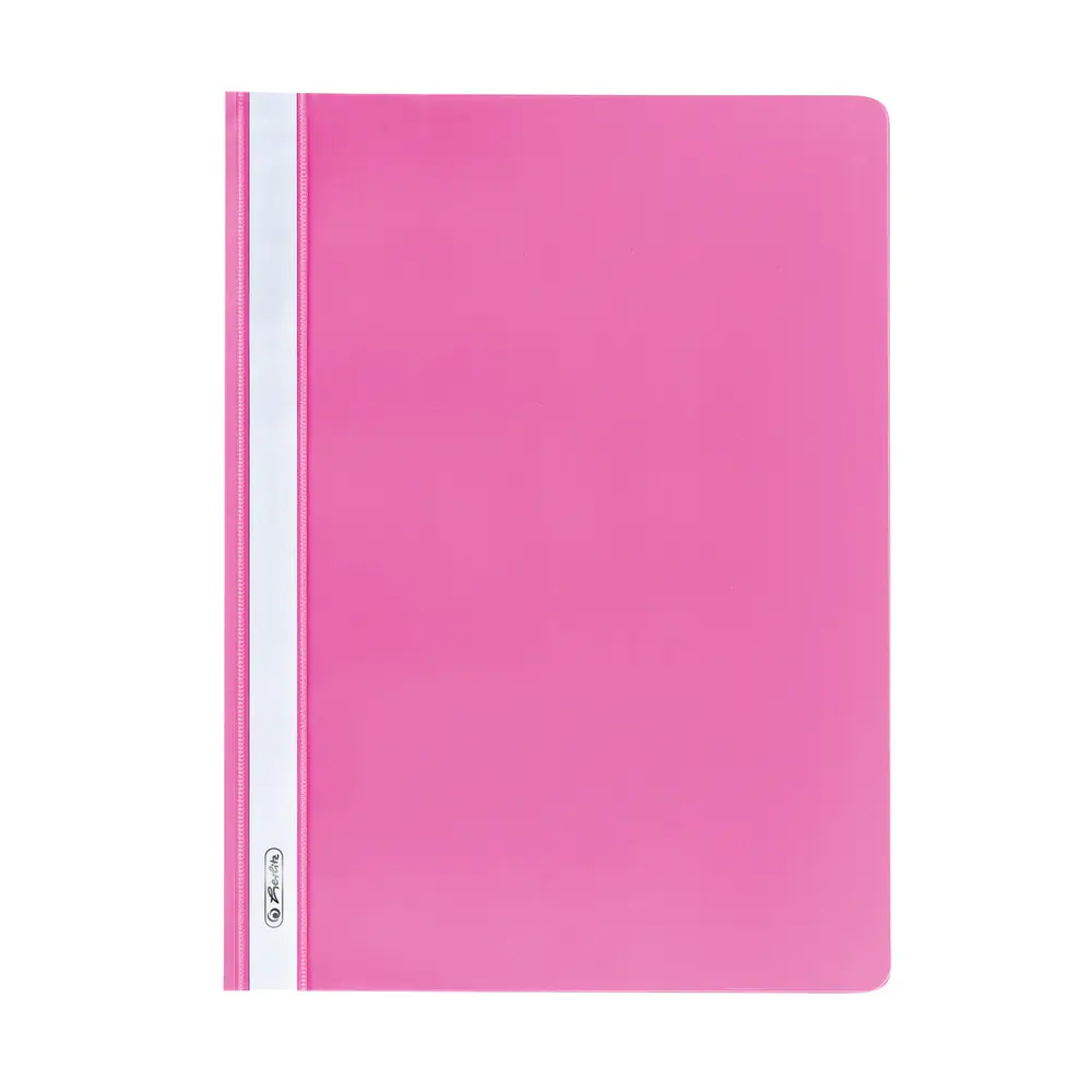 herlitz Schnellhefter A4 PP pink transparenter Vorderdeckel