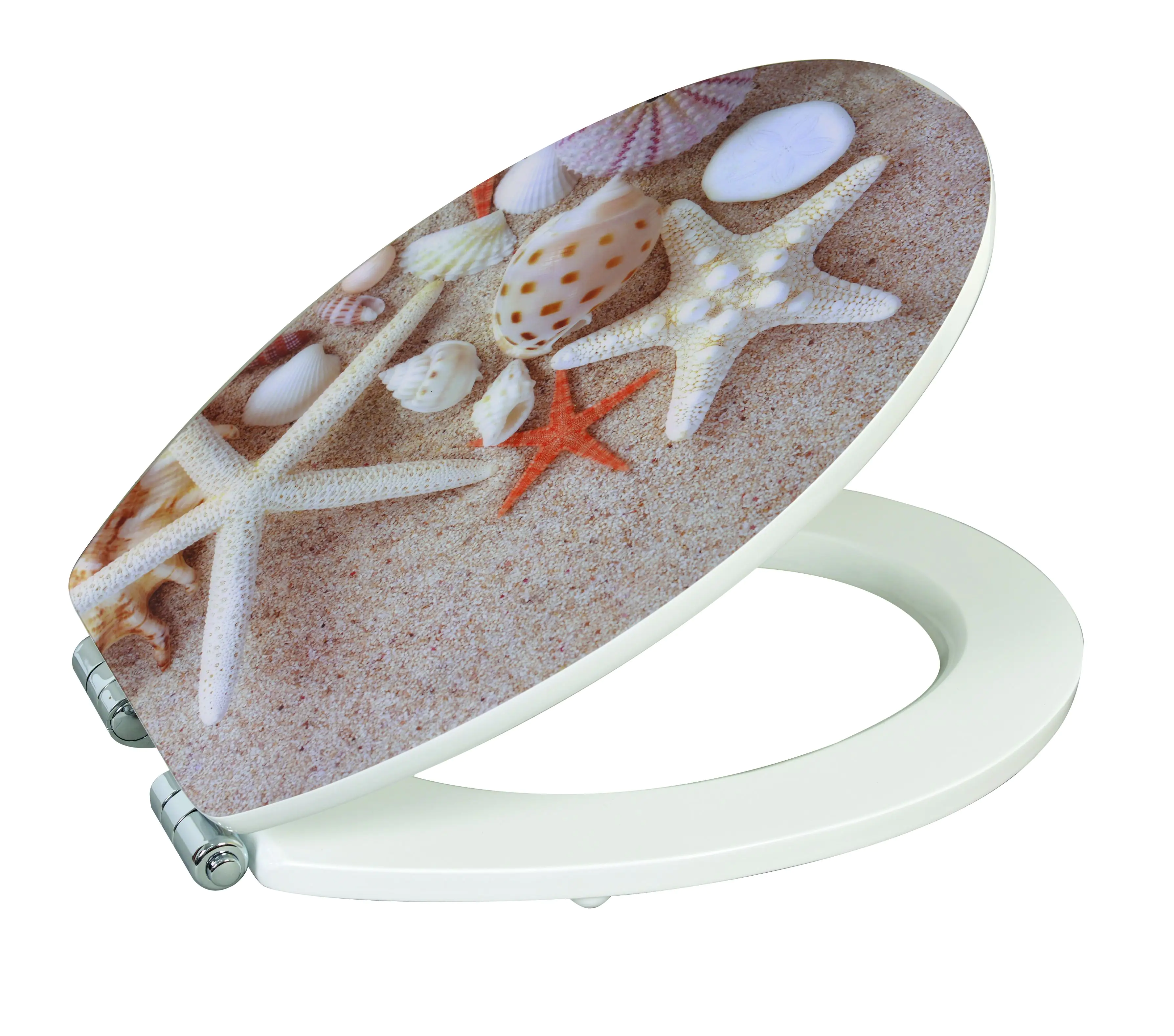 Primaster WC-Sitz mit Absenkautomatik Seestern weiß