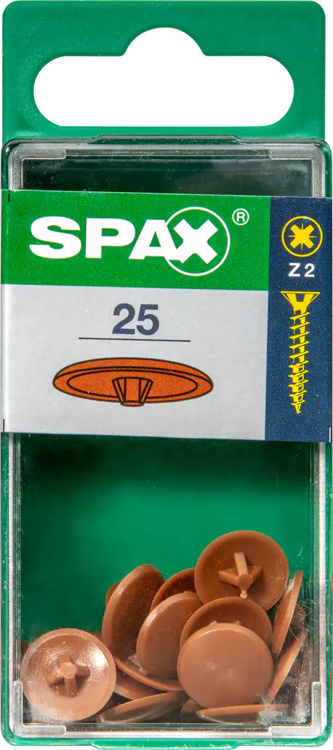 Spax Abdeckkappen rot PZ 2 - 25 Stk.