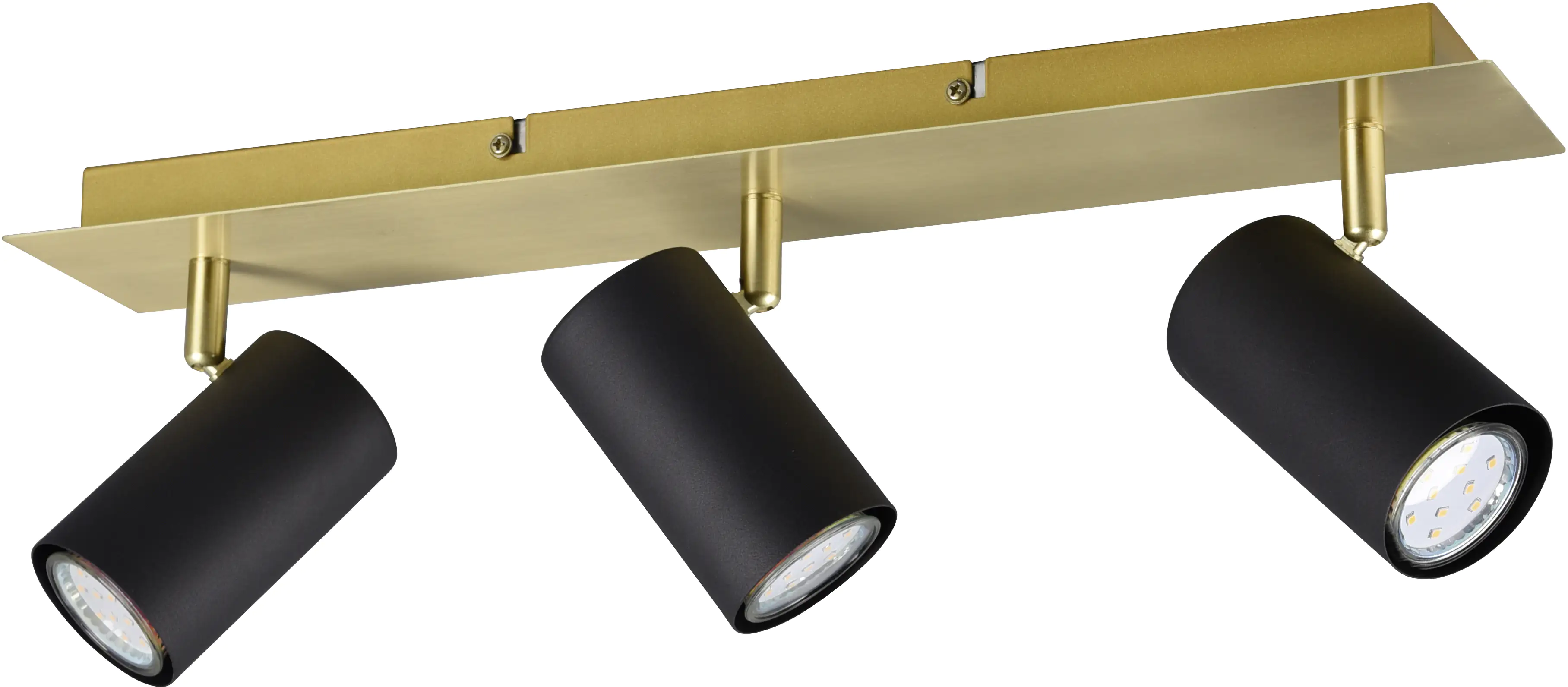 Trio Leuchten 3er Spot Marley schwarz-matt-messing 48 x 9 cm GU10 35 W Trio Leuchten 3er Spot Marley schwarz-matt-messing 48 x 9 cm GU10 35 W