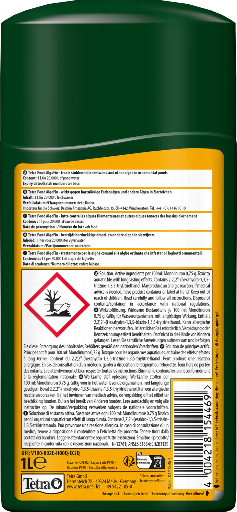 Tetra Pond Algenbekämpfung AlgoFin 1 L