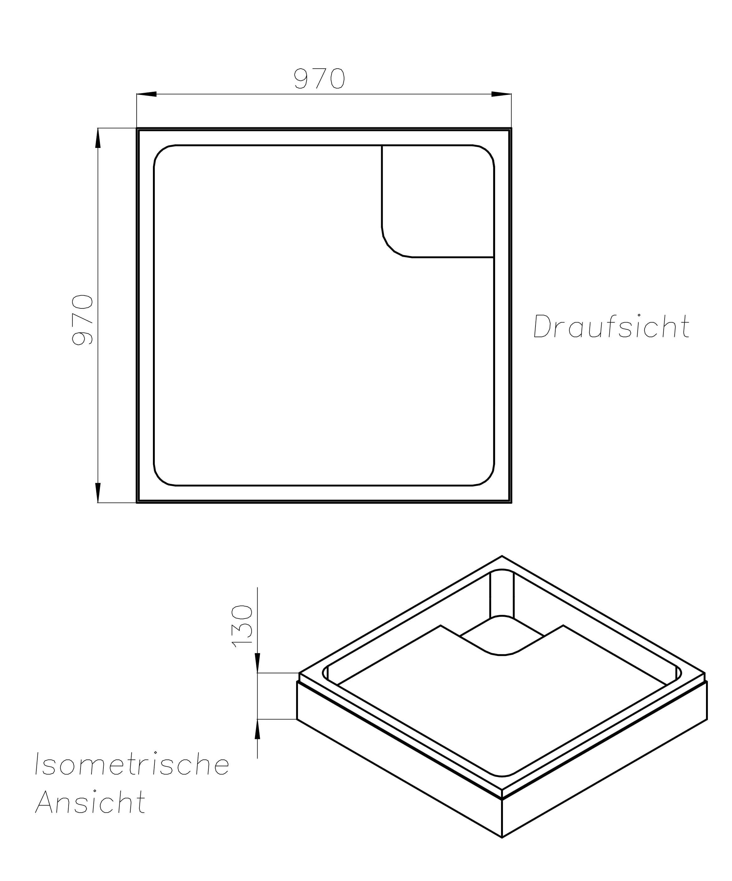 4005489034900_2 Ottofond Wannenträger Aruba 970 x 970 mm