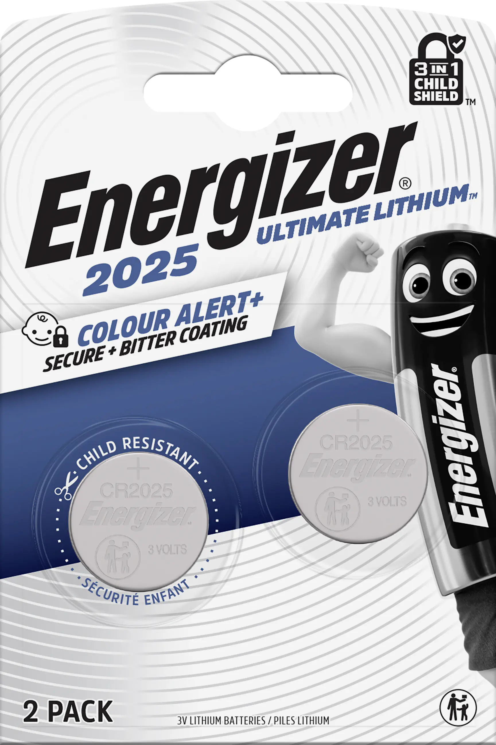 Energizer Knopfzelle CR 2025 Ultimate Lithium, 3 V, 2er Pack