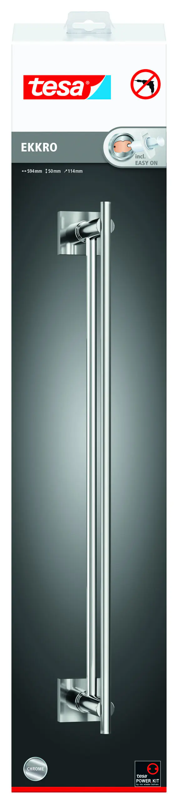 tesa Handtuchhalter Ekkro chrom Metall 2-armig