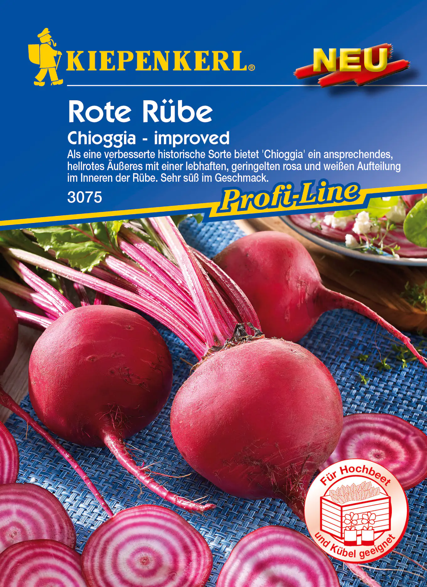 Kiepenkerl Rote Bete Chioggia Beta vulgaris L. var. Conditiva Alef., Inhalt: ca. 80 Pflanzen