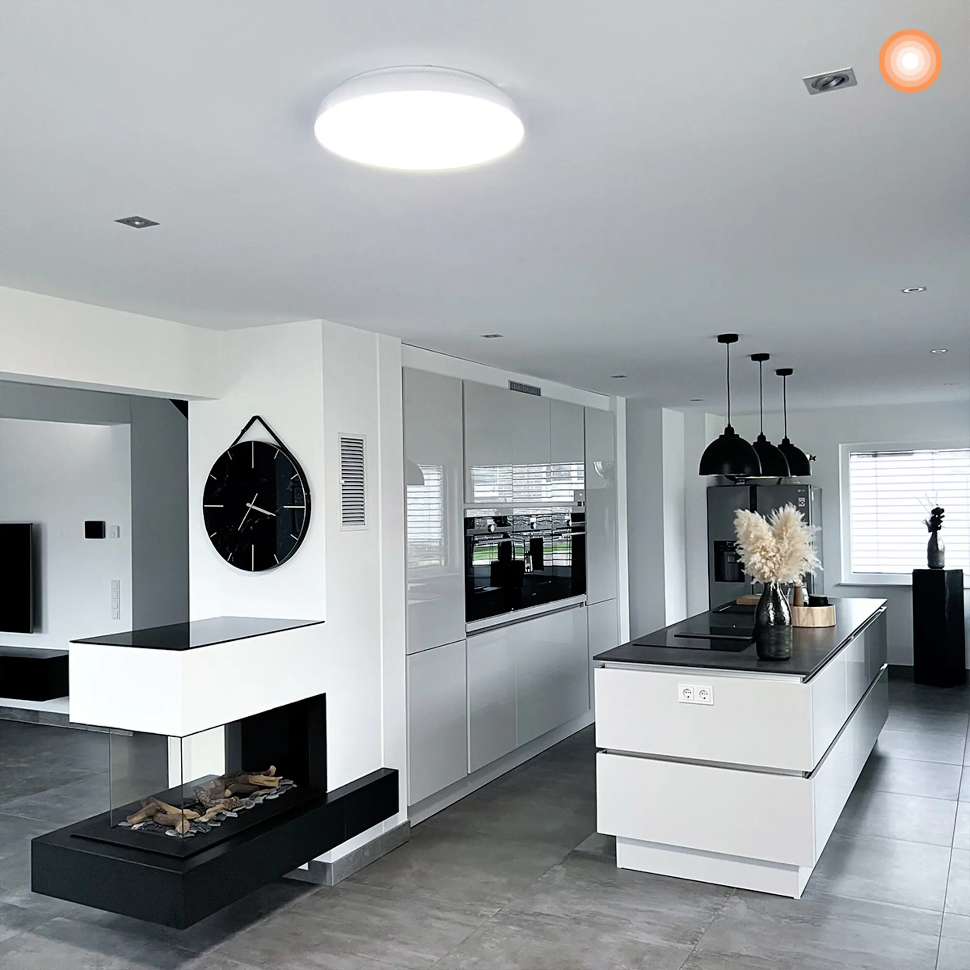 Ledvance Smart+ LED Deckenleuchte Orbis weiß Ø 43 cm Sun@Home 26 W dimmbar