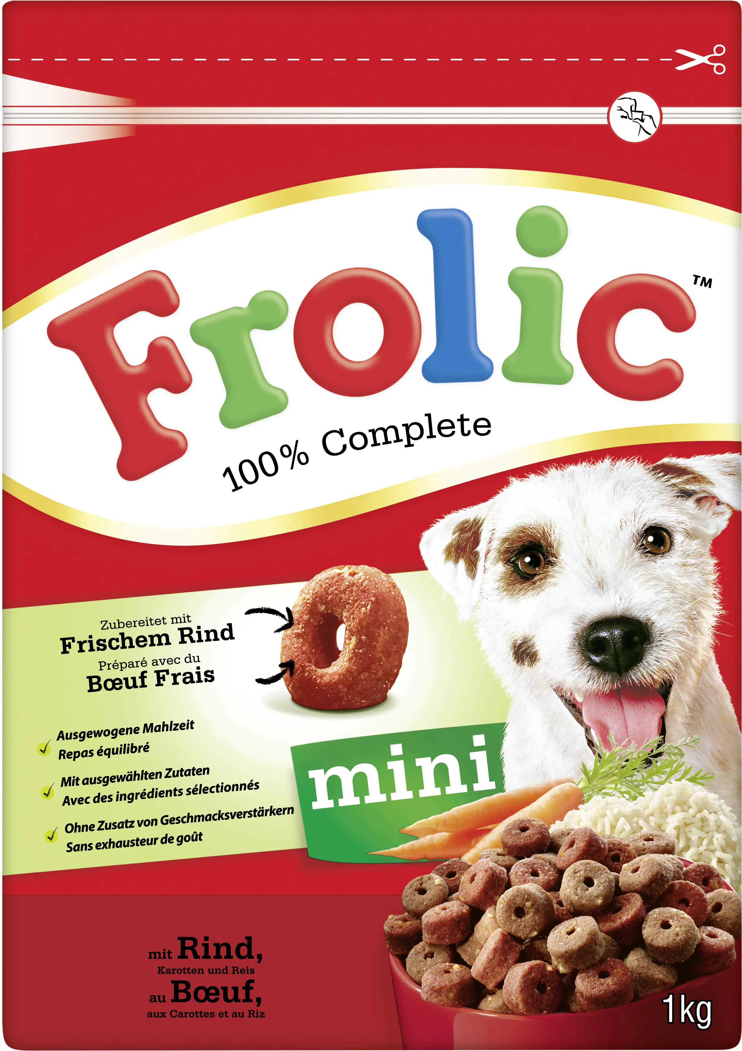 4008429053375_2885029 Frolic Mini mit Rind Karotten und Reis 1 kg
