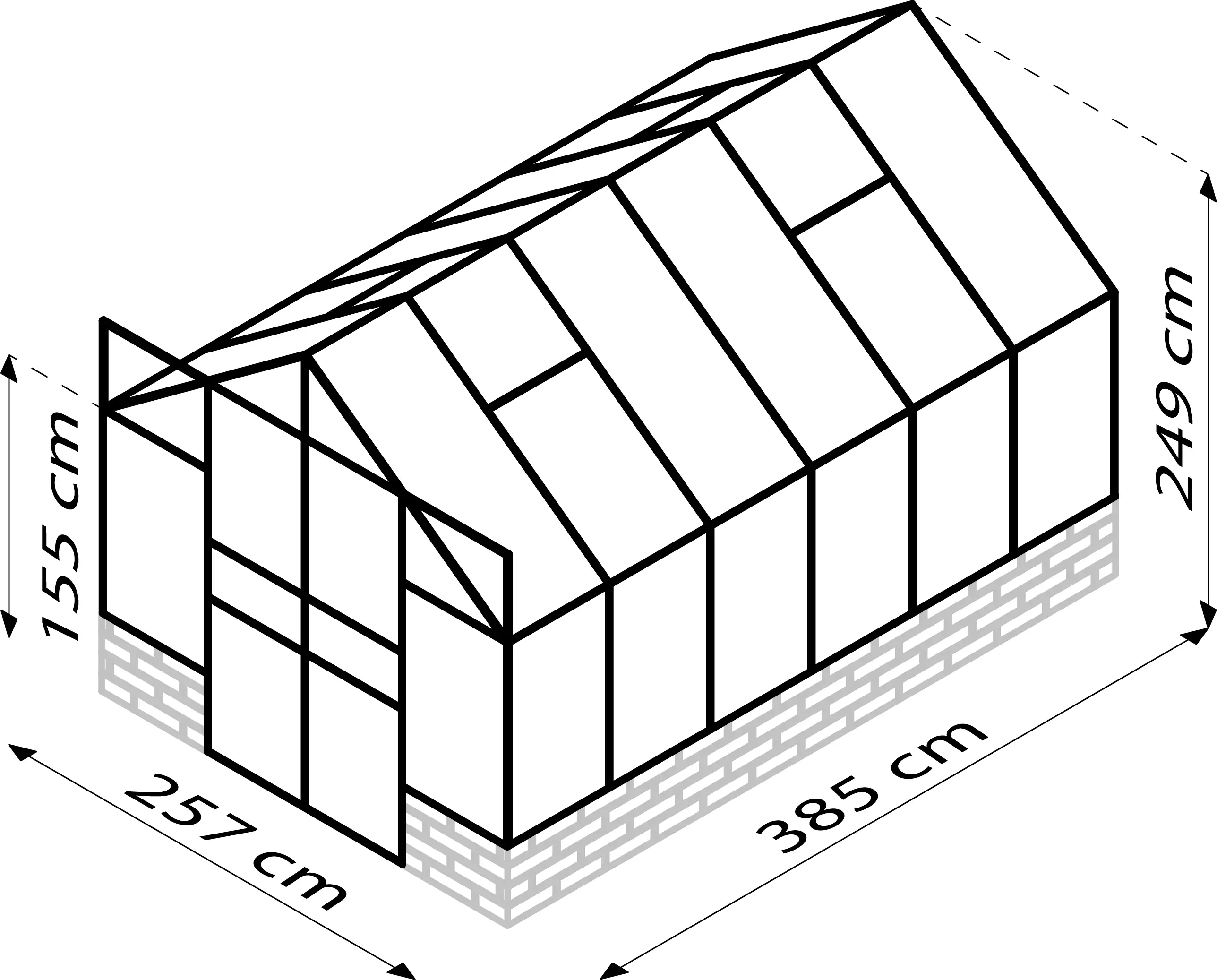 Vitavia Gewächshaus Cassandra 9900 256 x 388 cm 3 mm ESG