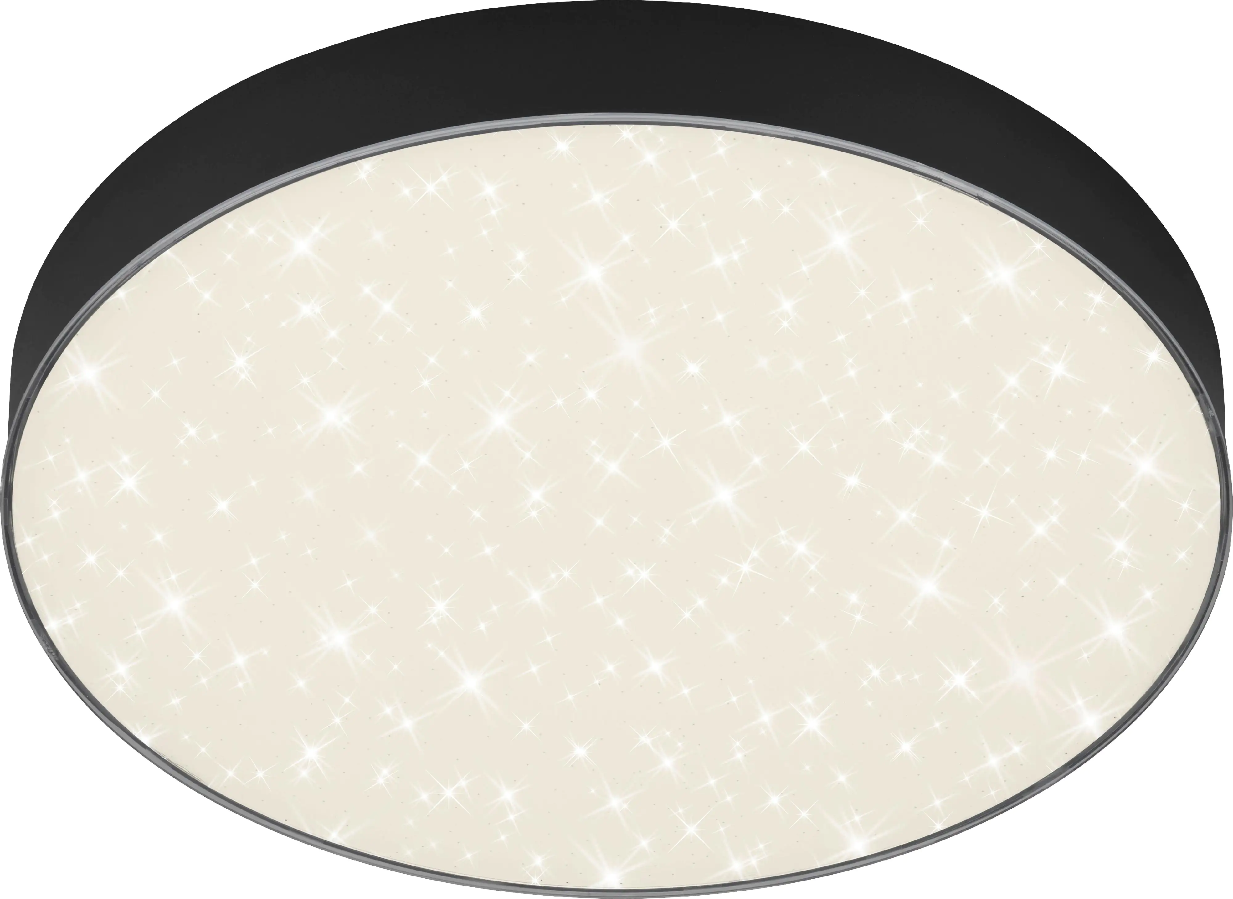 Briloner LED Deckenleuchte Flame Star schwarz Ø 28,7 cm mit Sternenhimmel Briloner LED Deckenleuchte Flame Star schwarz Ø 28,7 cm mit Sternenhimmel