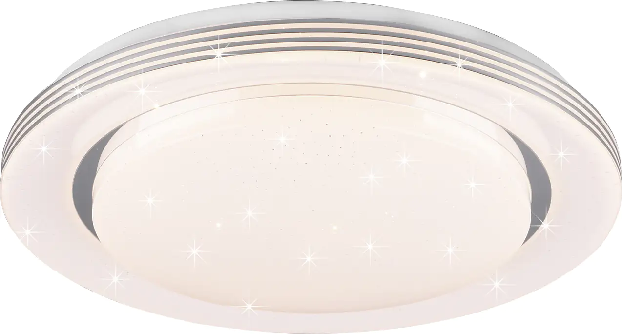 Reality Leuchten LED Deckenleuchte Atria weiß, Ø 37 cm