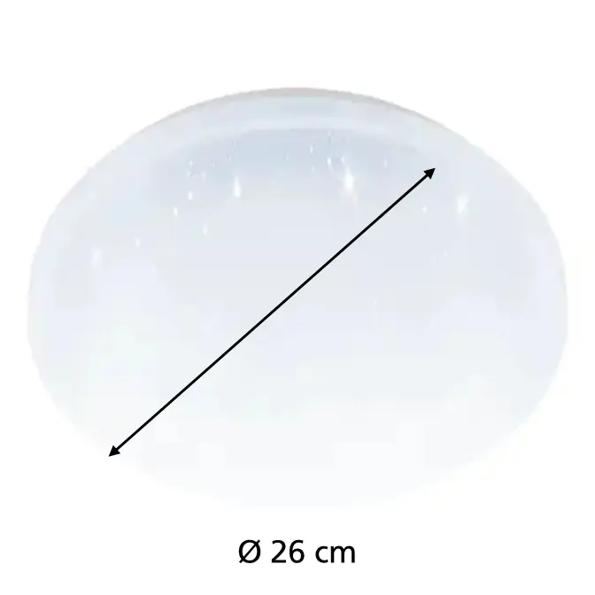 Eglo LED Deckenleuchte Pogliola-E weiß Ø 26 cm mit Kristalleffekt