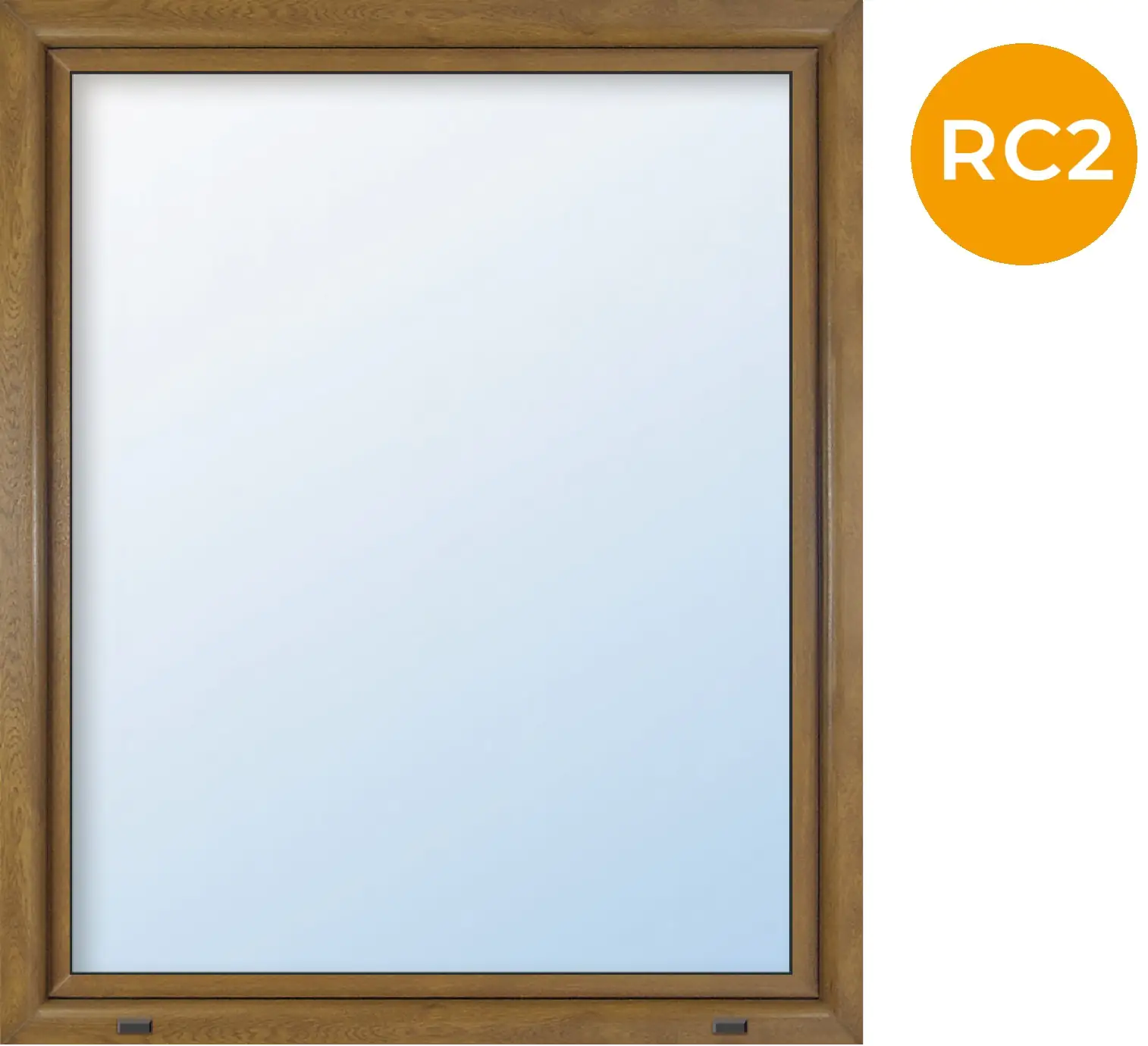 Meeth Kunststofffenster 90 x 120 cm 1-flg. Dreh-Kipp Rechts weiß/golden Oak RC 2 N Meeth Kunststofffenster 90 x 120 cm 1-flg. Dreh-Kipp Rechts weiß/golden Oak RC 2 N