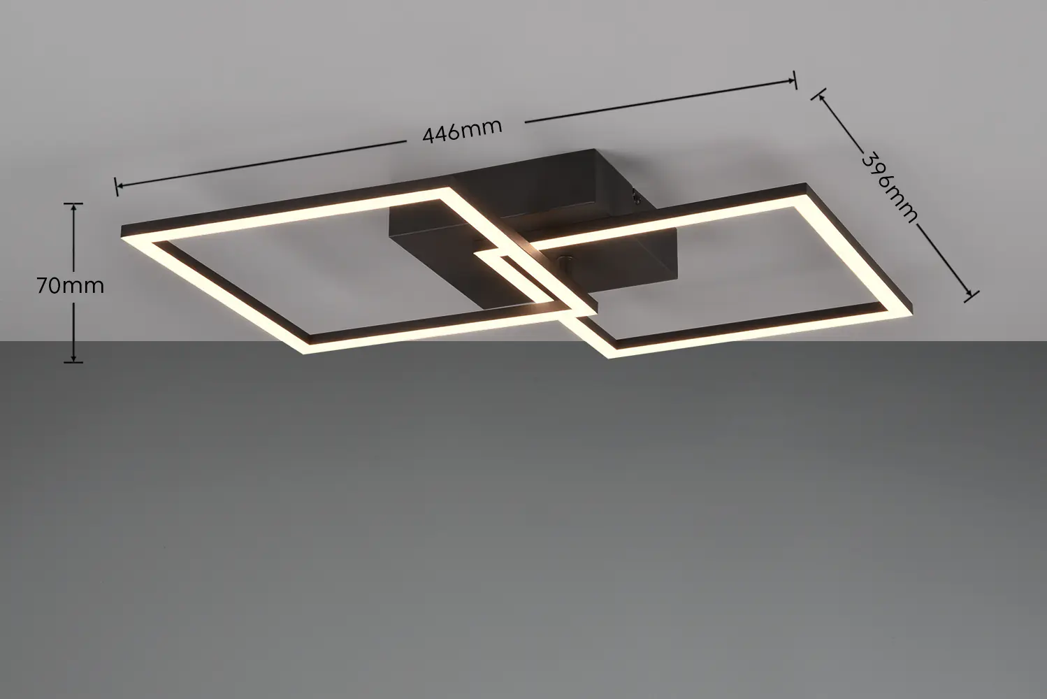Trio Leuchten LED Deckenleuchte Trail 20W schwarz matt Trio Leuchten LED Deckenleuchte Trail 20W schwarz matt