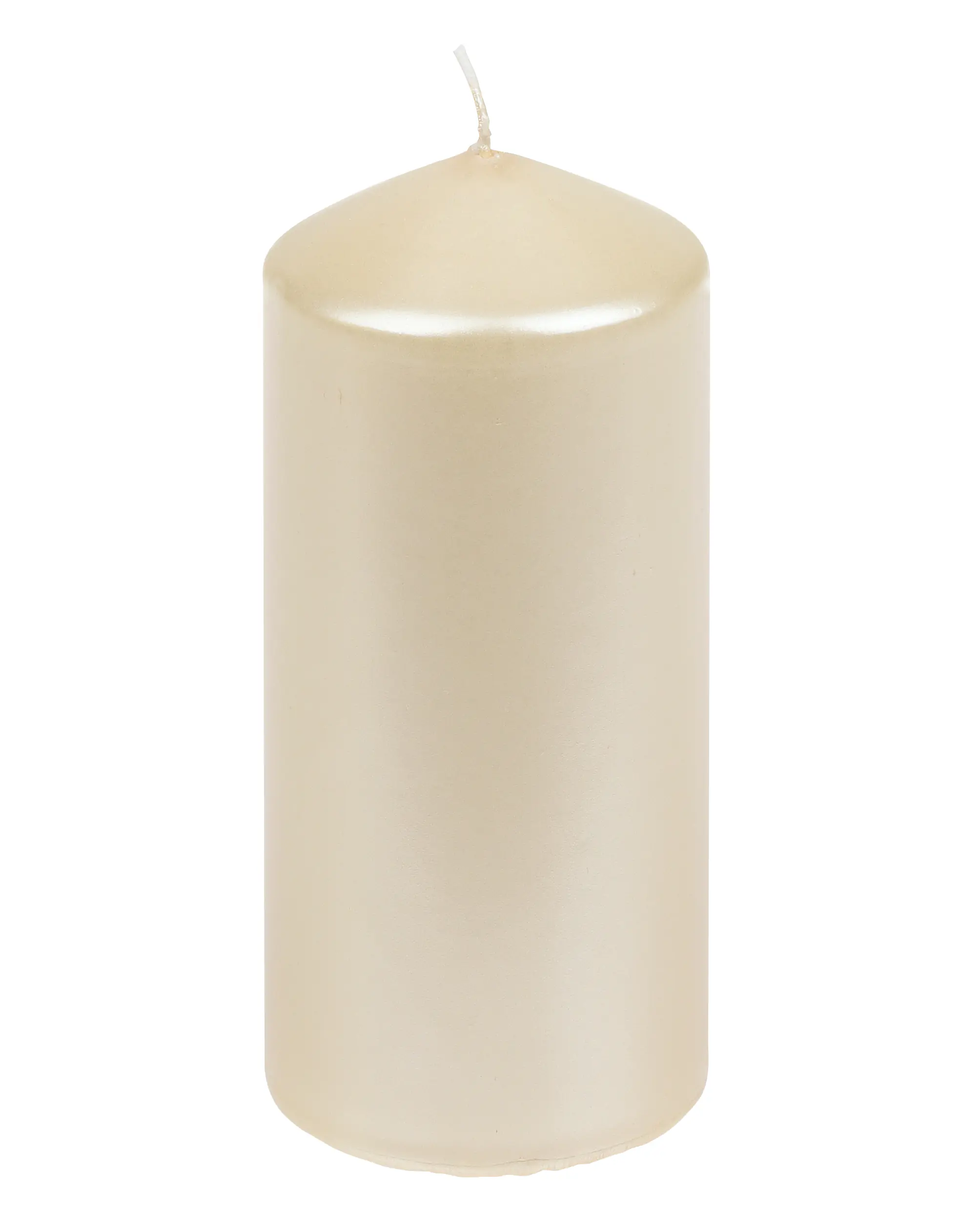 Steinhart Stumpenkerze Edelglanz Ø 5,7 x 13 cm champagner 