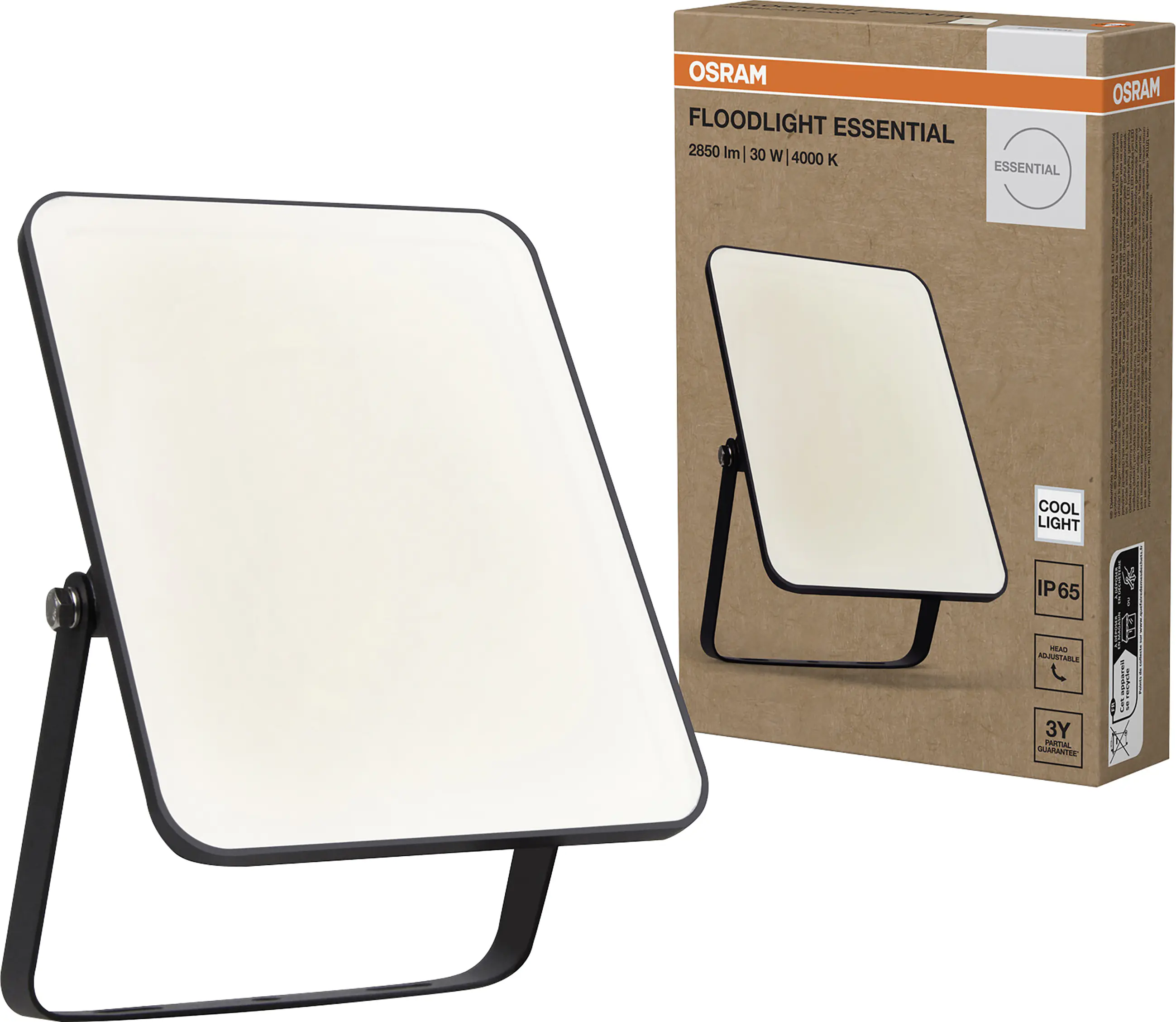 Osram LED-Außenleuchte Floodlight Essential 18,6 cm neutralweiß schwarz