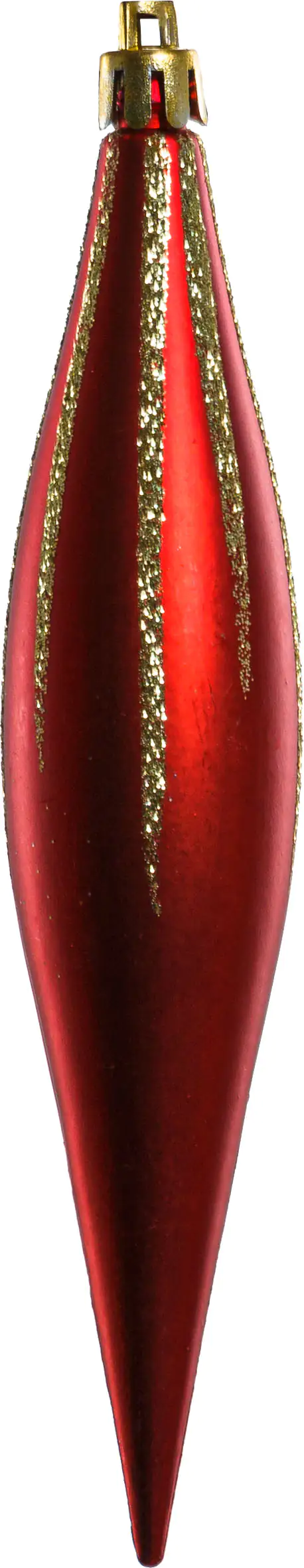 2076601527060_02 TrendLine Weihnachtskugeln Zapfen bruchfest 15 cm rot 8 Stück