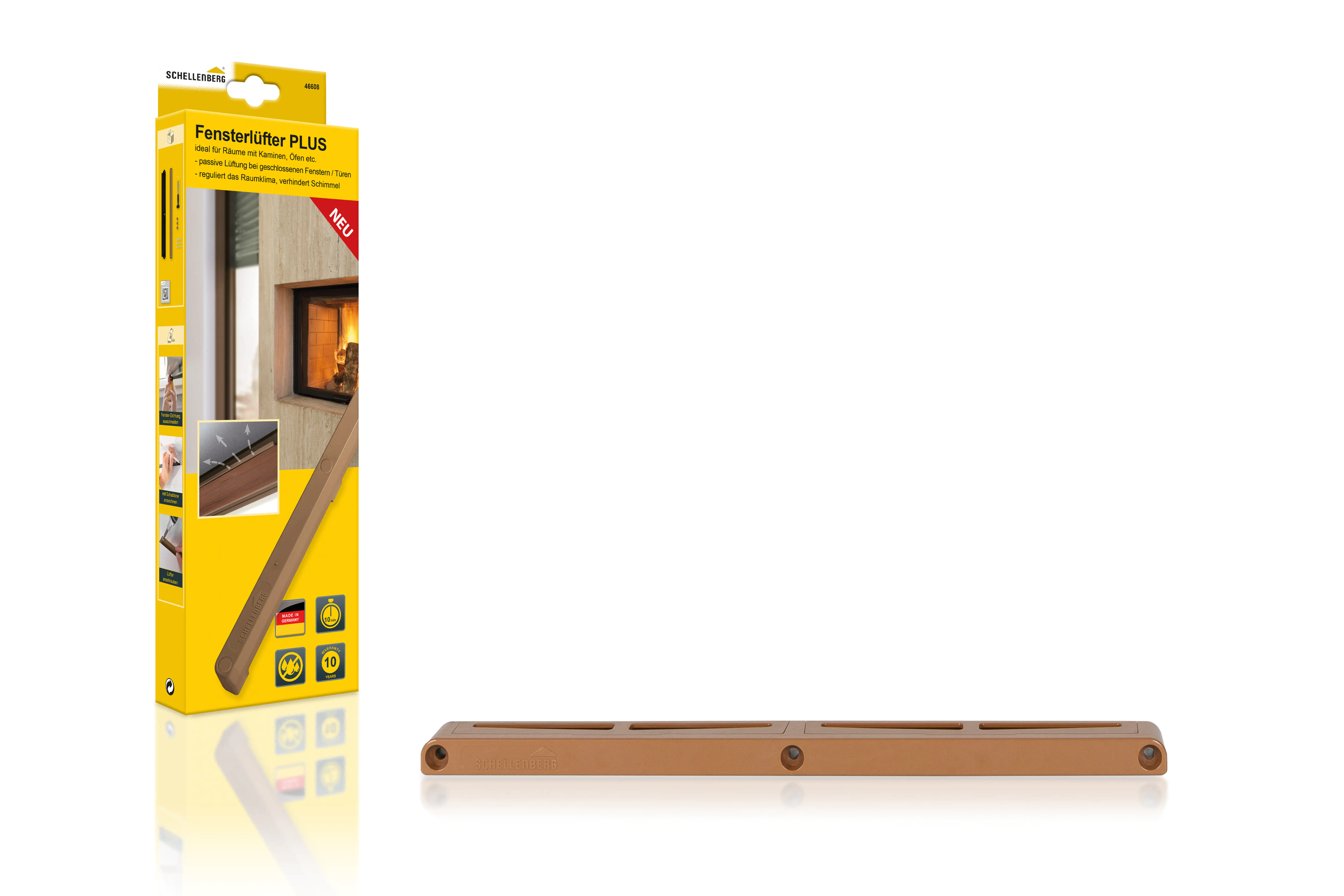 Schellenberg Fensterfalzlüfter Plus braun Erweiterung zum Starterset