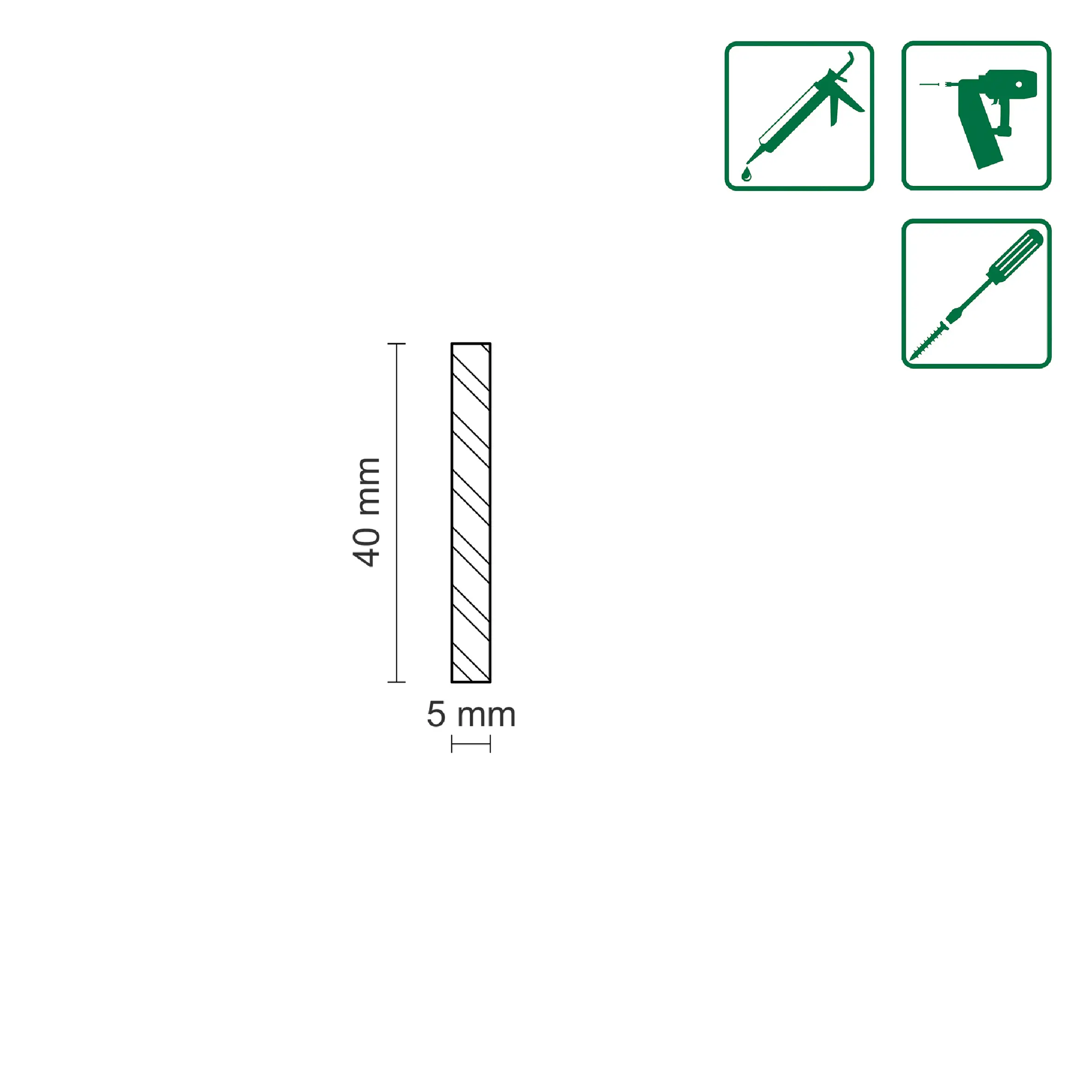 FN Neuhofer Flachleiste 95 cm 40 x 5 mm Buche