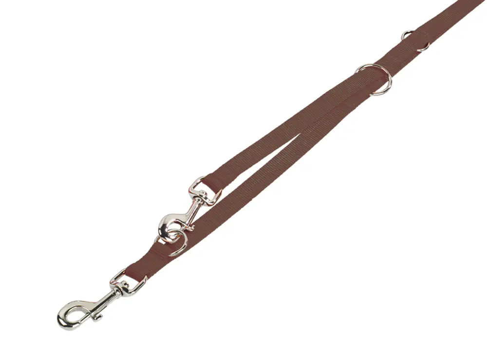Nobby Hundeleine Führleine verstellbar Classic 2 m x 1 cm braun