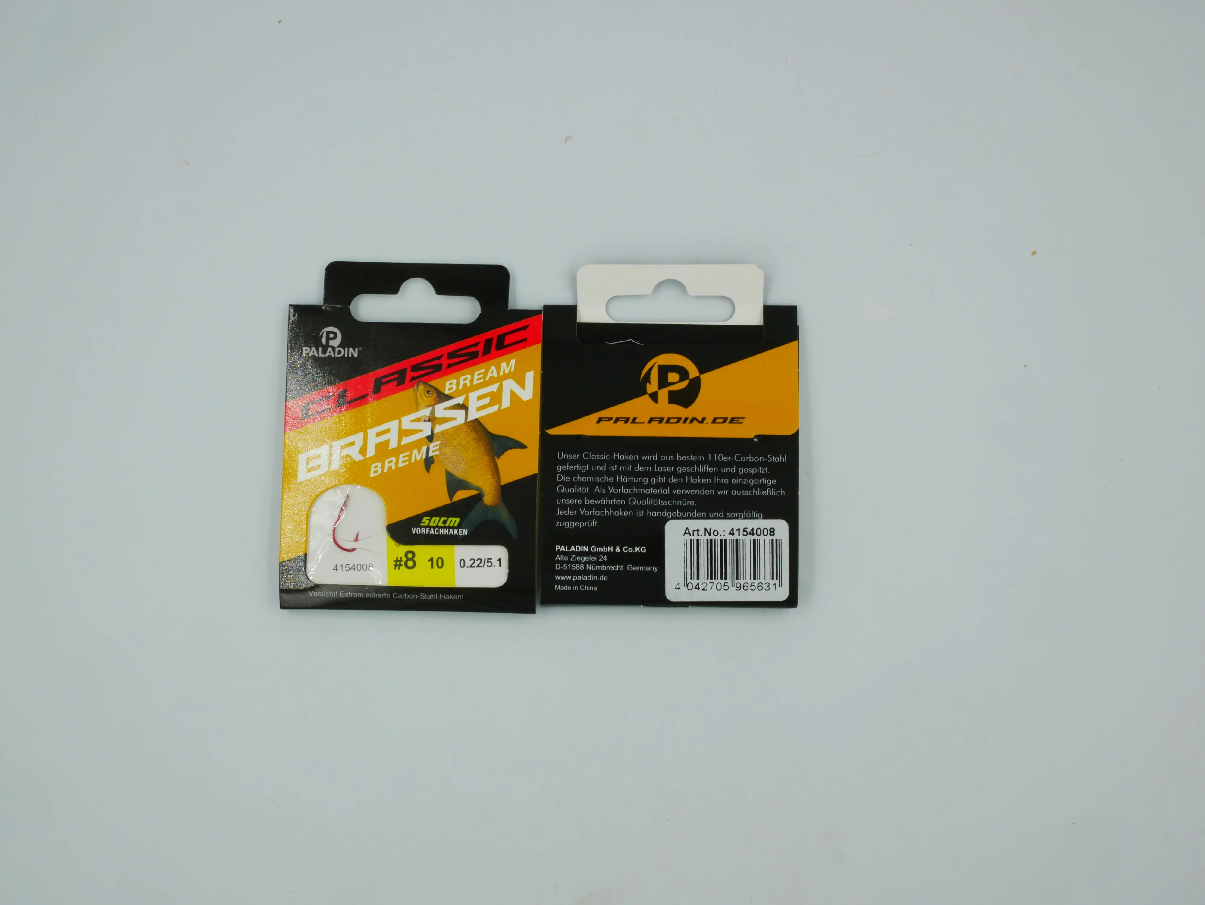 Paladin Brassenhaken gebunden Größe 8 50 cm 10 Stück rot