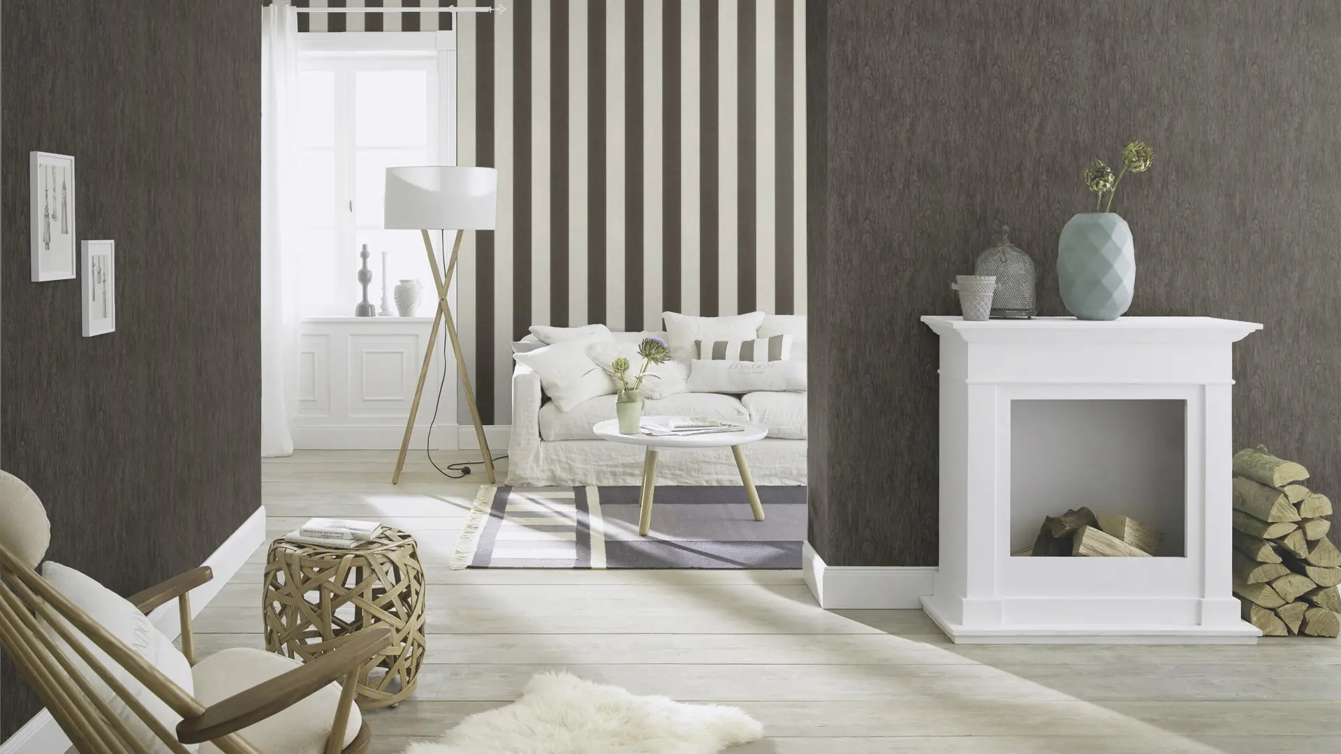 Schöner Wohnen Vliestapete Holzoptik schwarz 10,05 x 0,53 m