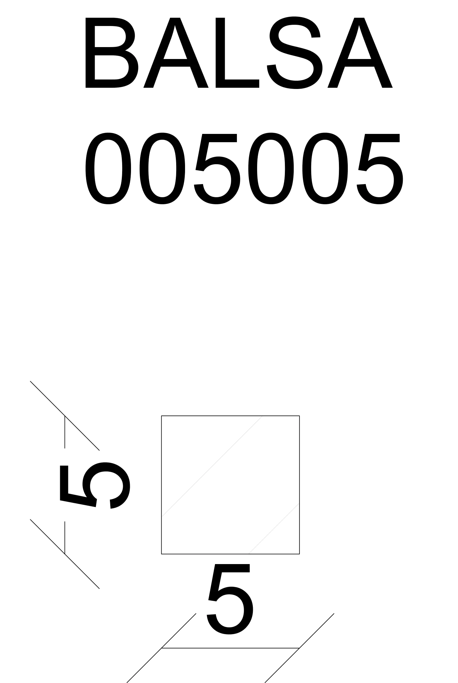 FN Neuhofer Balsa Leiste 100 cm 5 x 5 mm Balsa