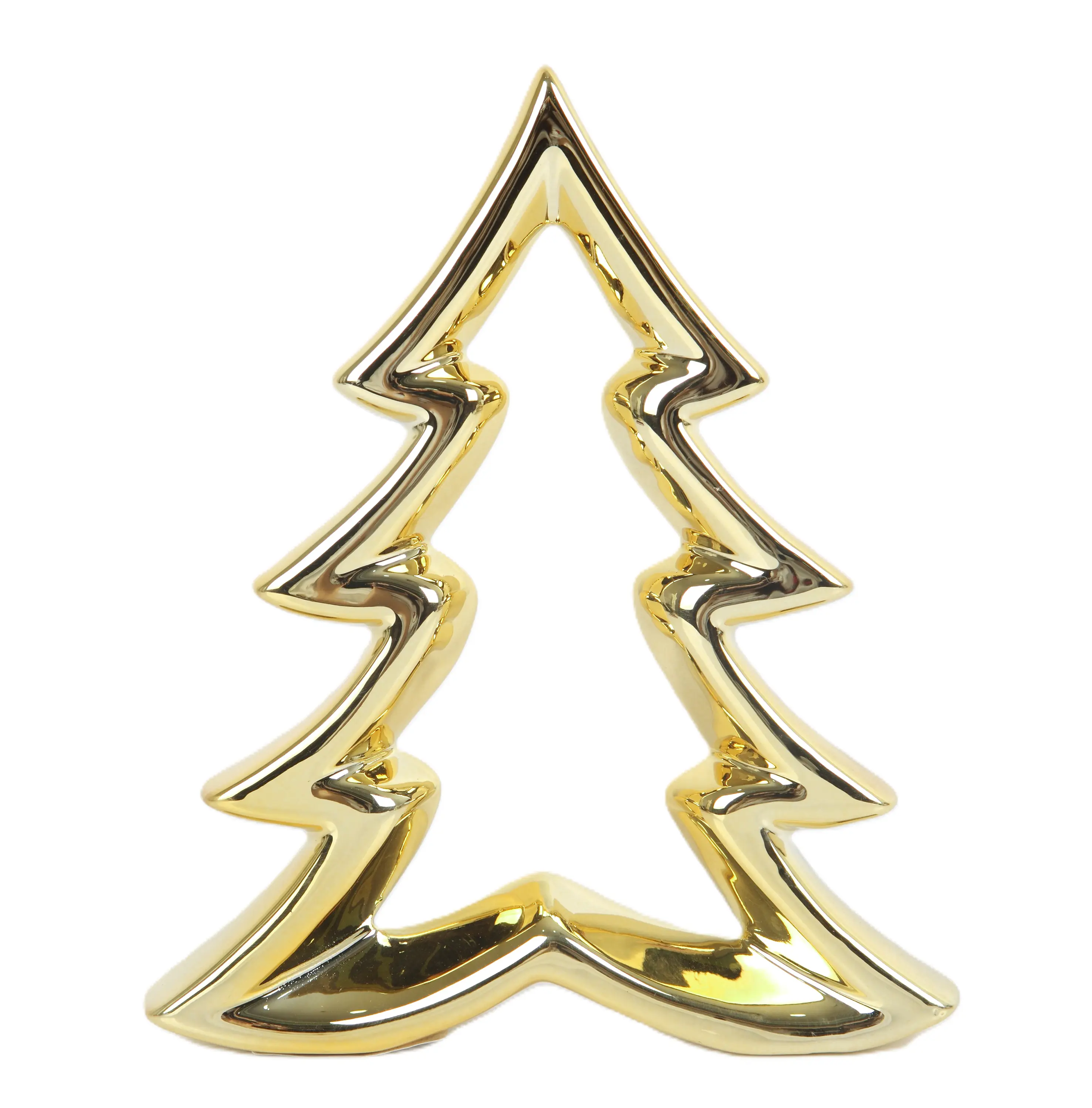 TrendLine Dekobaum Keramik 16 x 3 x 19,5 cm gold