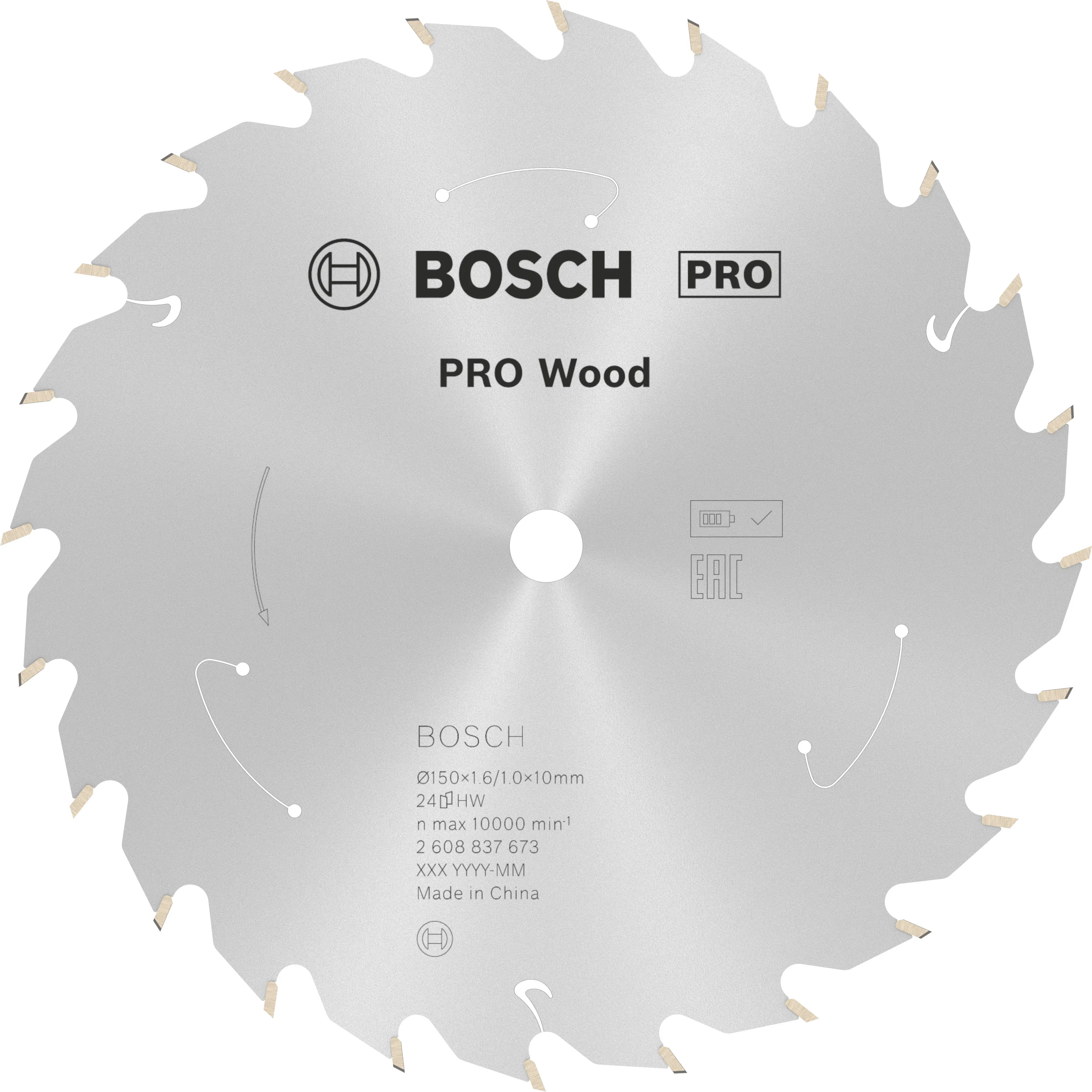 Bosch PRO Wood cordless Kreissägeblatt 150 x 1,6 x 10 mm T24 Bosch PRO Wood cordless Kreissägeblatt 150 x 1,6 x 10 mm T24