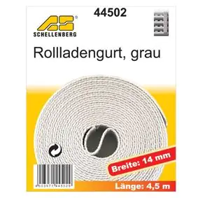 Schellenberg Rollladengurt grau Breite 14 mm - Länge 4,5 m Schellenberg Rollladengurt grau Breite 14 mm - Länge 4,5 m