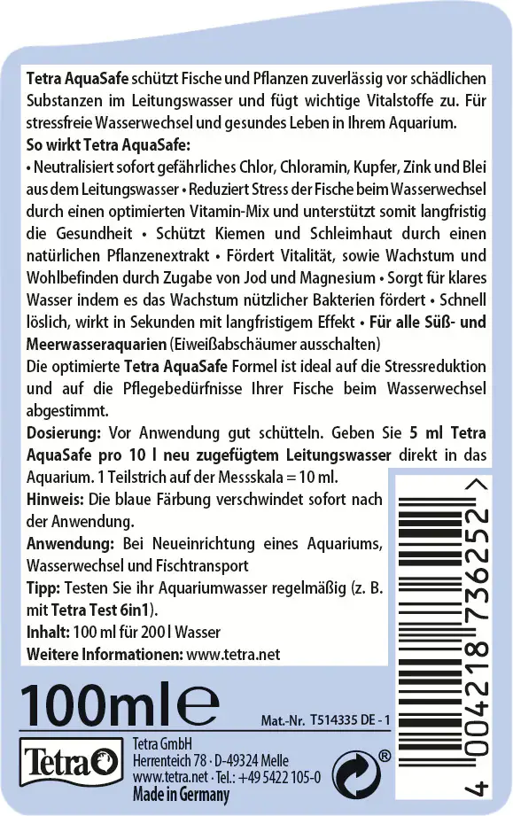 Tetra AquaSafe 100 ml