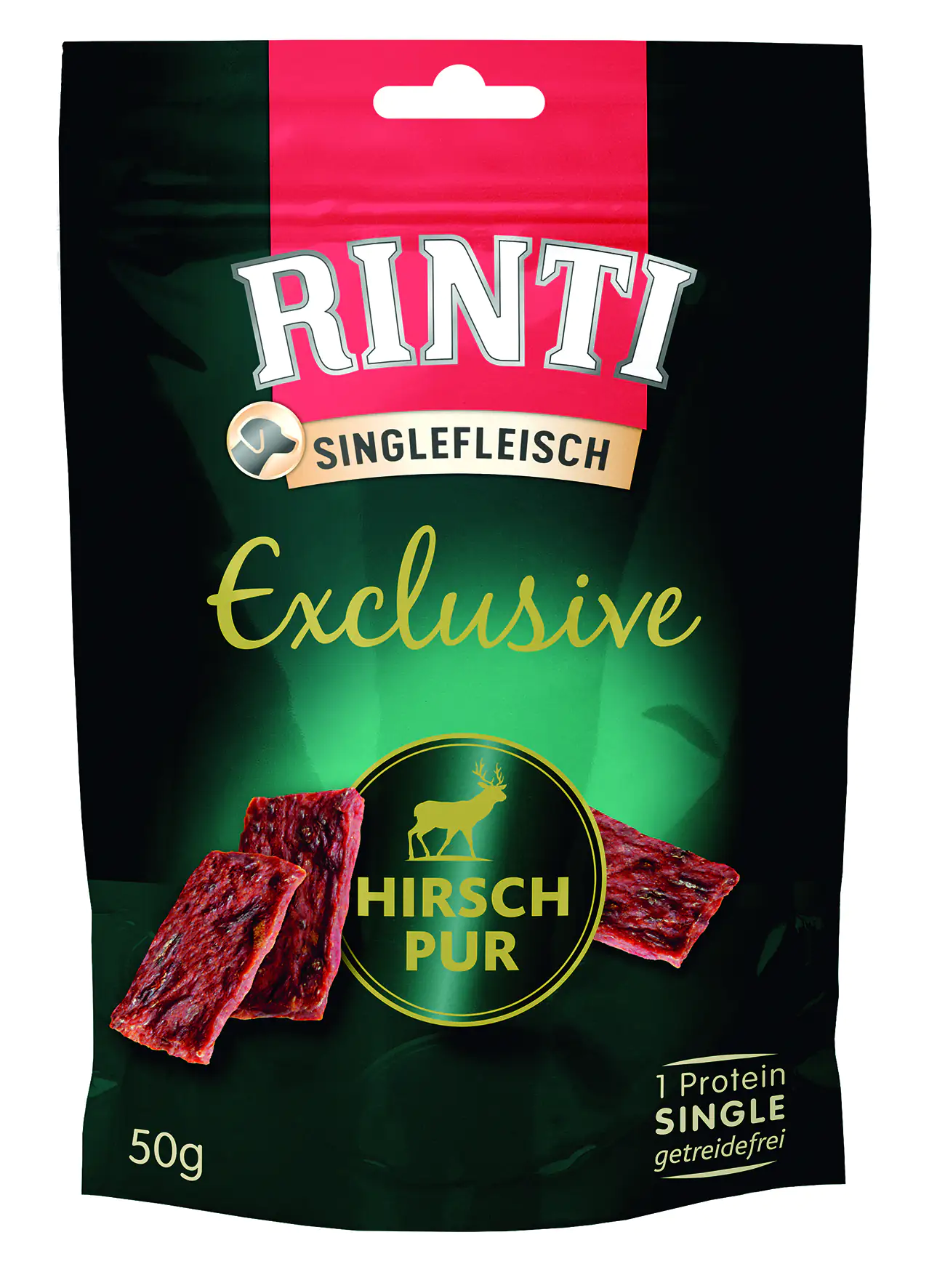 Rinti Hundesnack Singlefleisch Hirsch pur 50 g