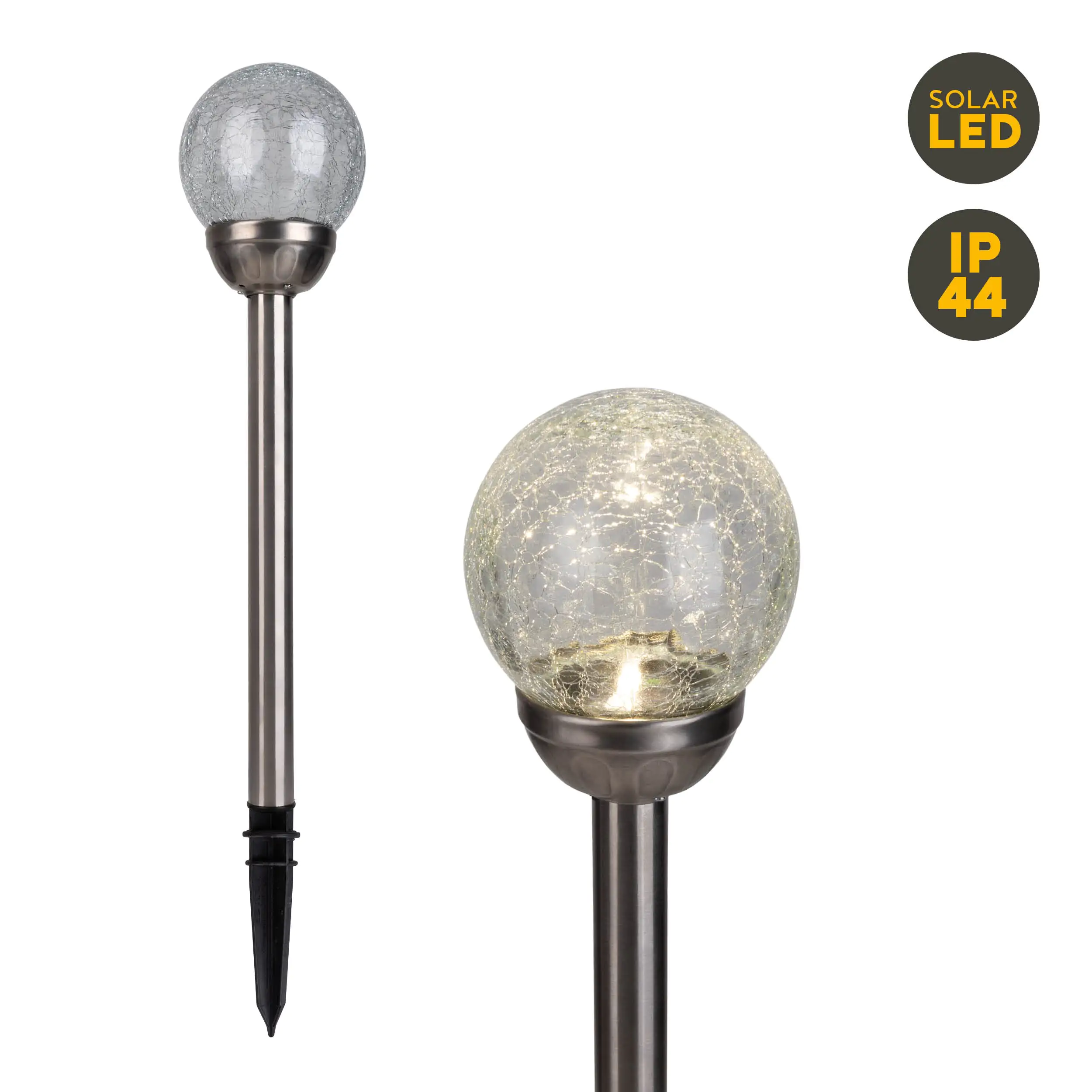 Light & More LED Solarerdspieß Kugel