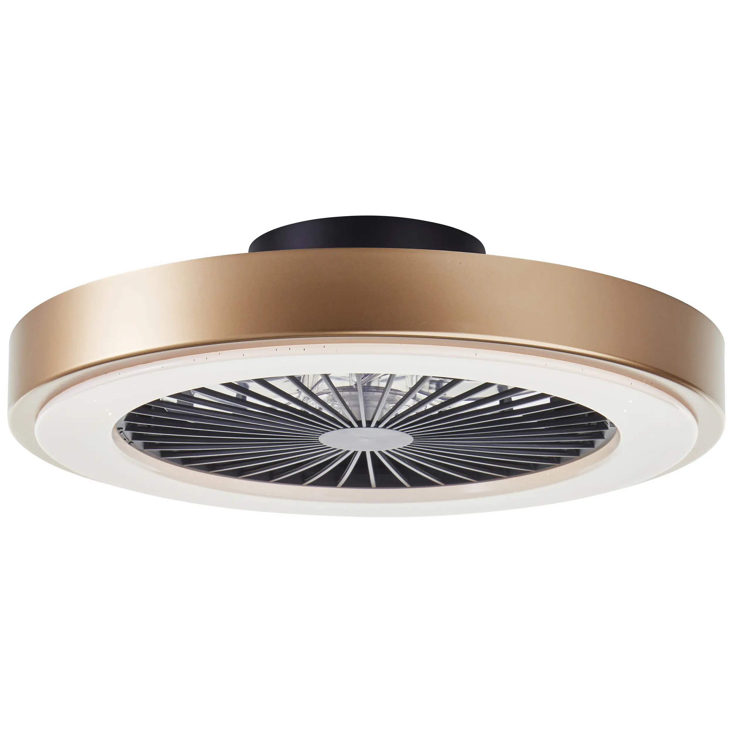 Brilliant LED Deckenleuchte mit Ventilator Slimline Ø 49 cm 40 W gold/schwarz