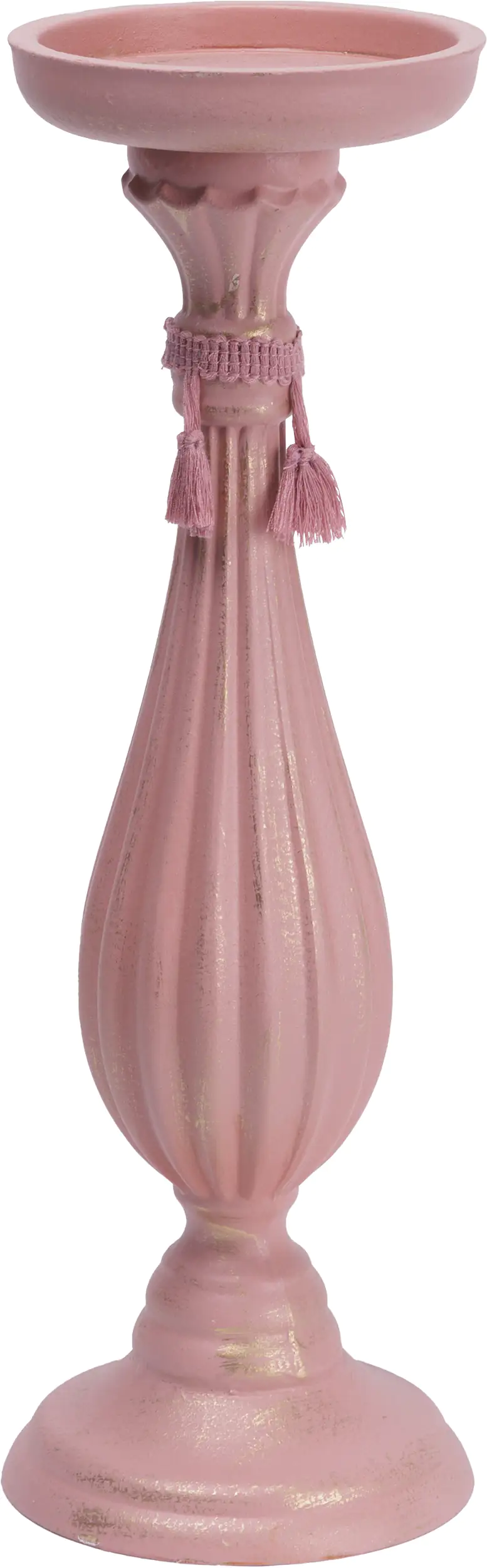 TrendLine Kerzenhalter Holz Ø 11 x 28 cm rosa