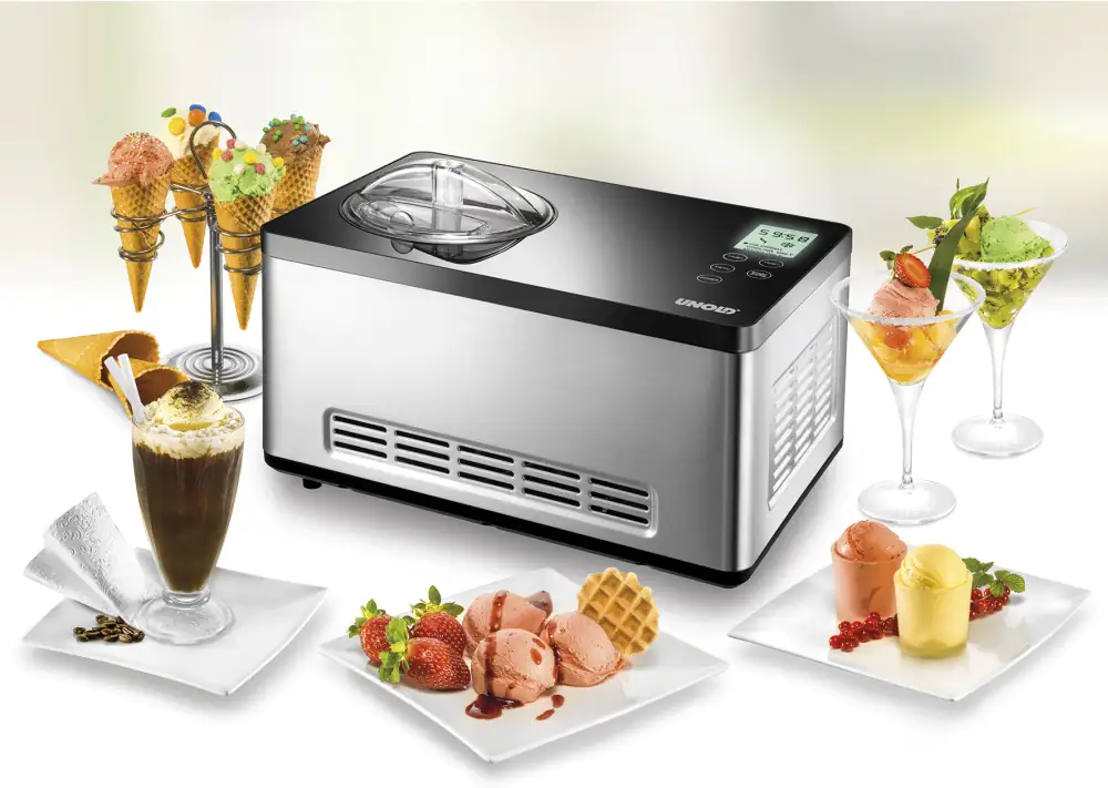 Unold Eismaschine Gusto Kompressor für 2,0 l Eiscreme Timer Unold Eismaschine Gusto Kompressor für 2,0 l Eiscreme Timer