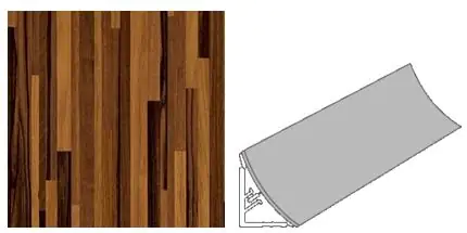 Getalit Wandanschlußsystem Plus 59 cm 27 x 30 mm Butcherblock-Optik