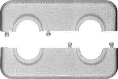 sanicomfort Doppelrosette 15 mm, weiß