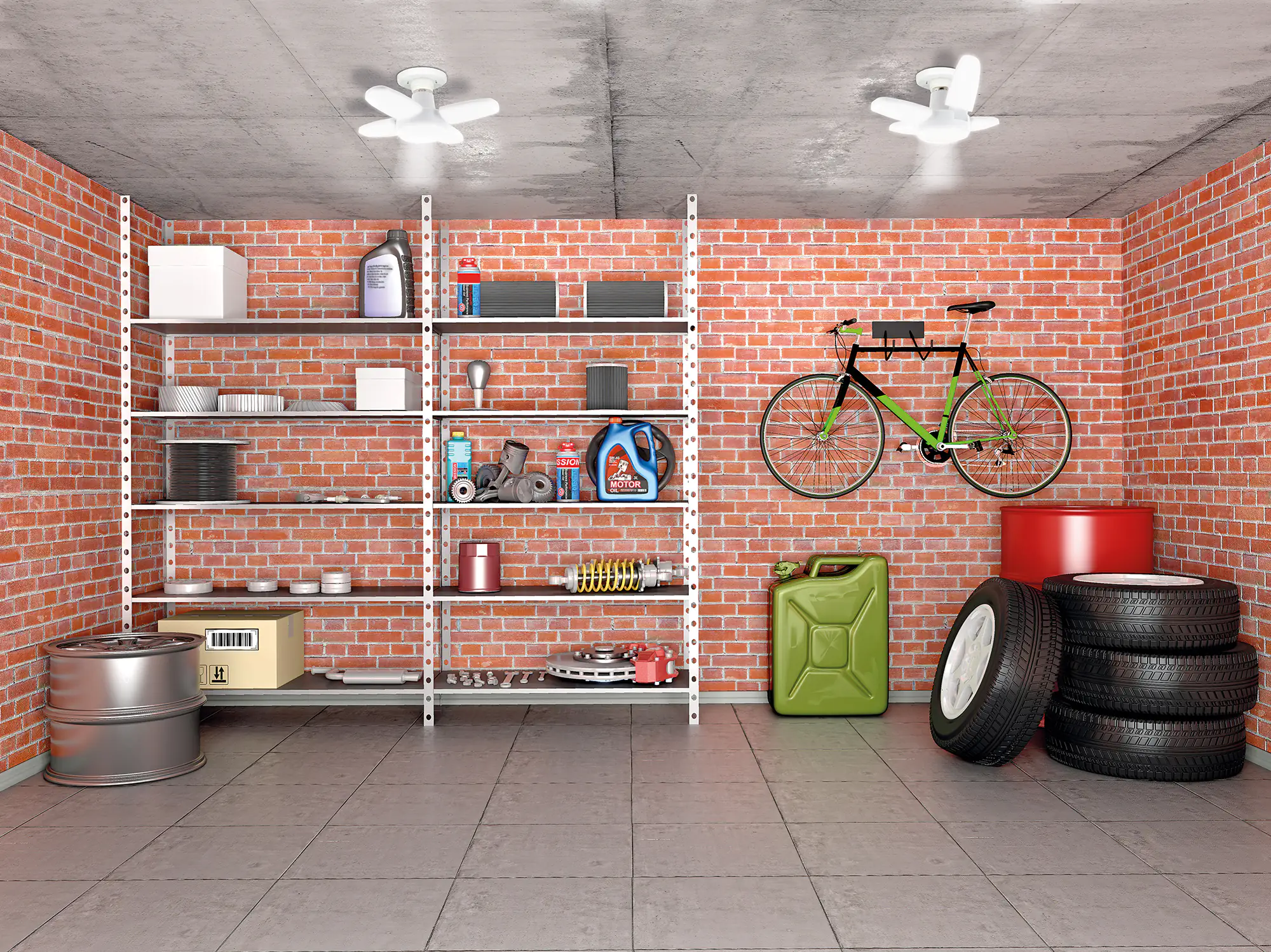 Schwaiger 360° Mini LED Garagen-/ Werkstattleuchte weiß, 360° drehbar