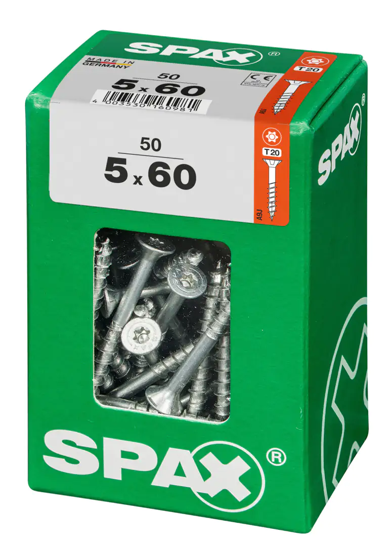 Spax Universalschrauben 5.0 x 60 mm TX 20 - 50 Stk. Spax Universalschrauben 5.0 x 60 mm TX 20 - 50 Stk.