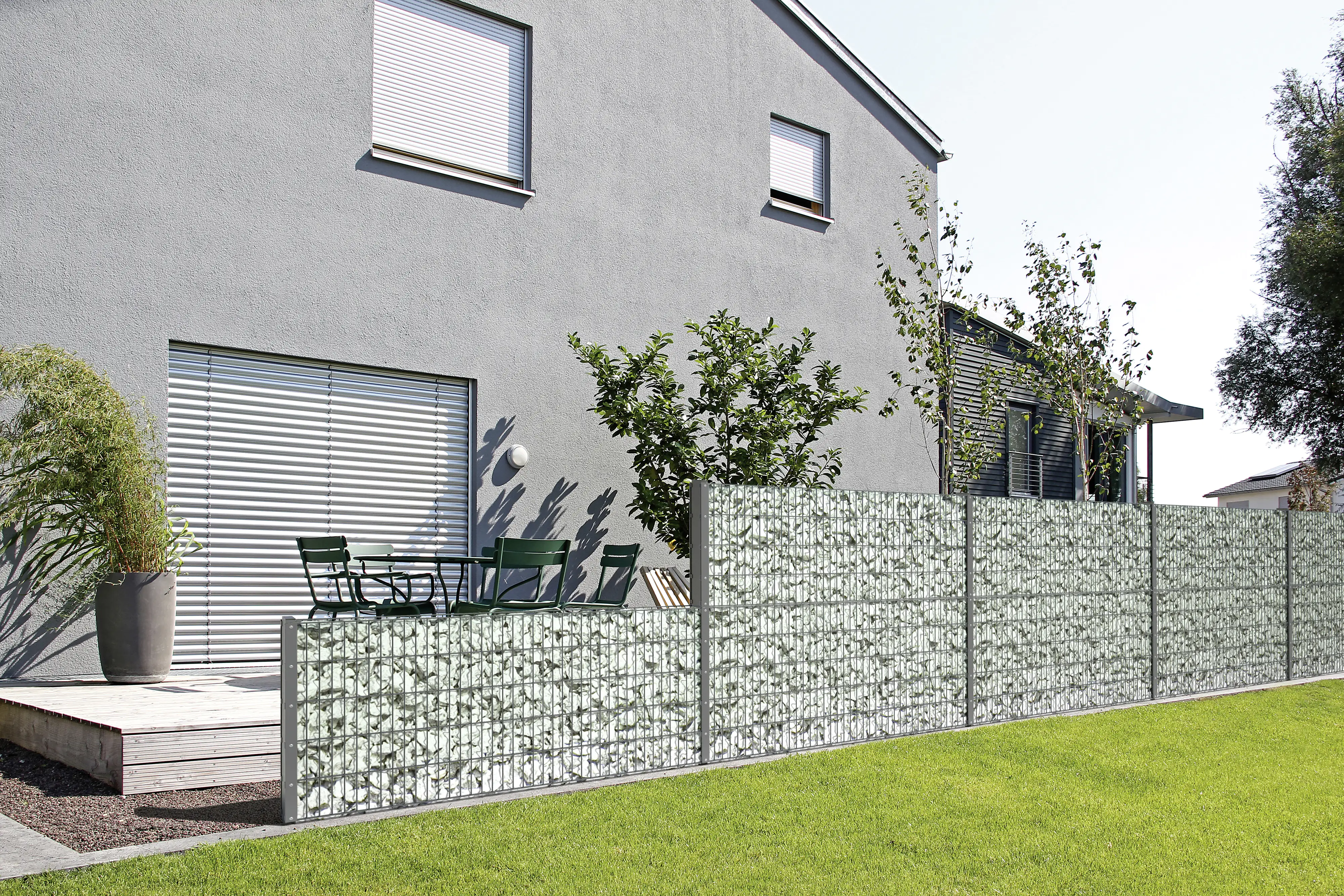 Alberts Gabionen Anbauset Step² 200 x 100 cm anthrazit zE