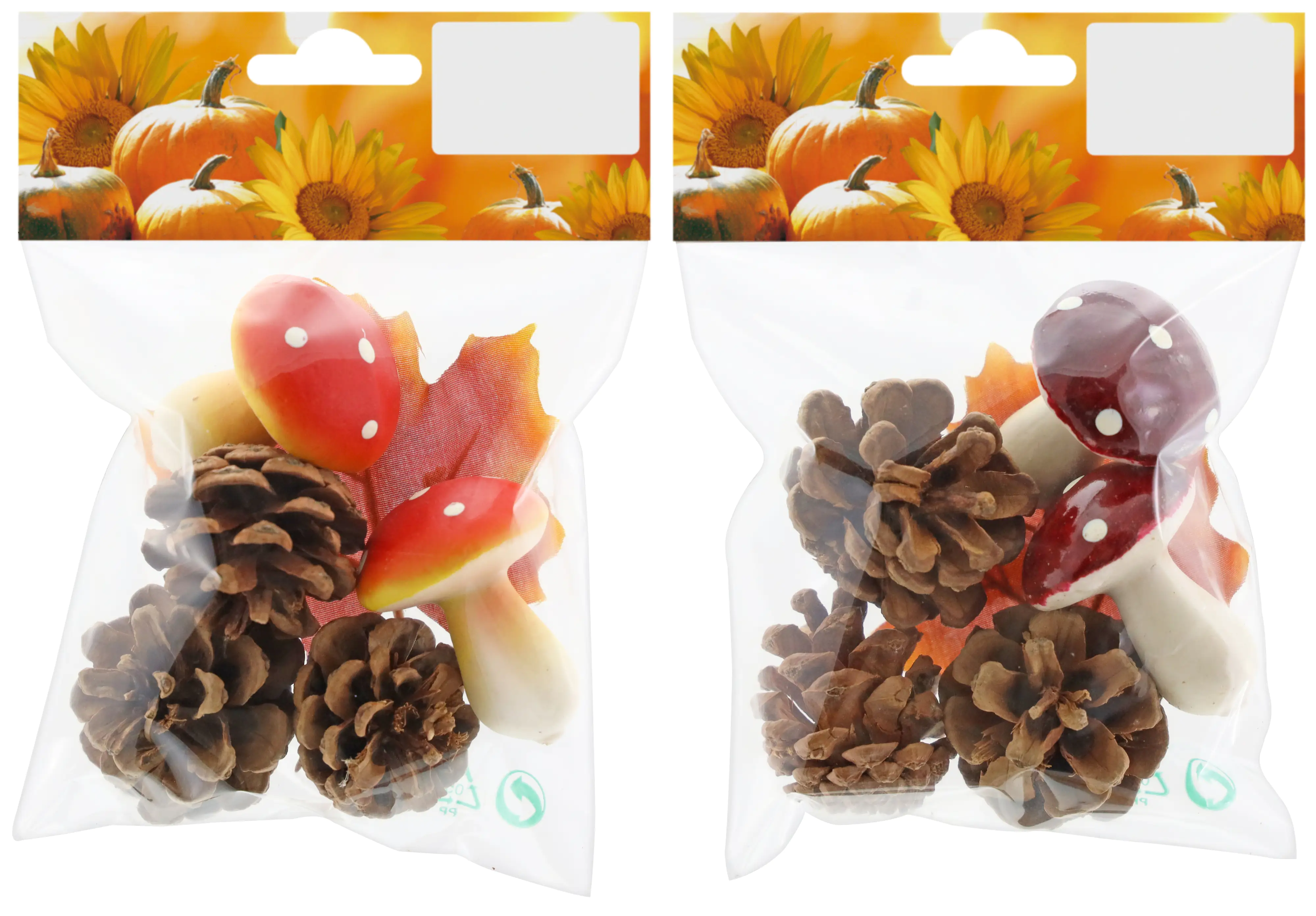 Herbstliche Dekoration 6 Teile im Beutel