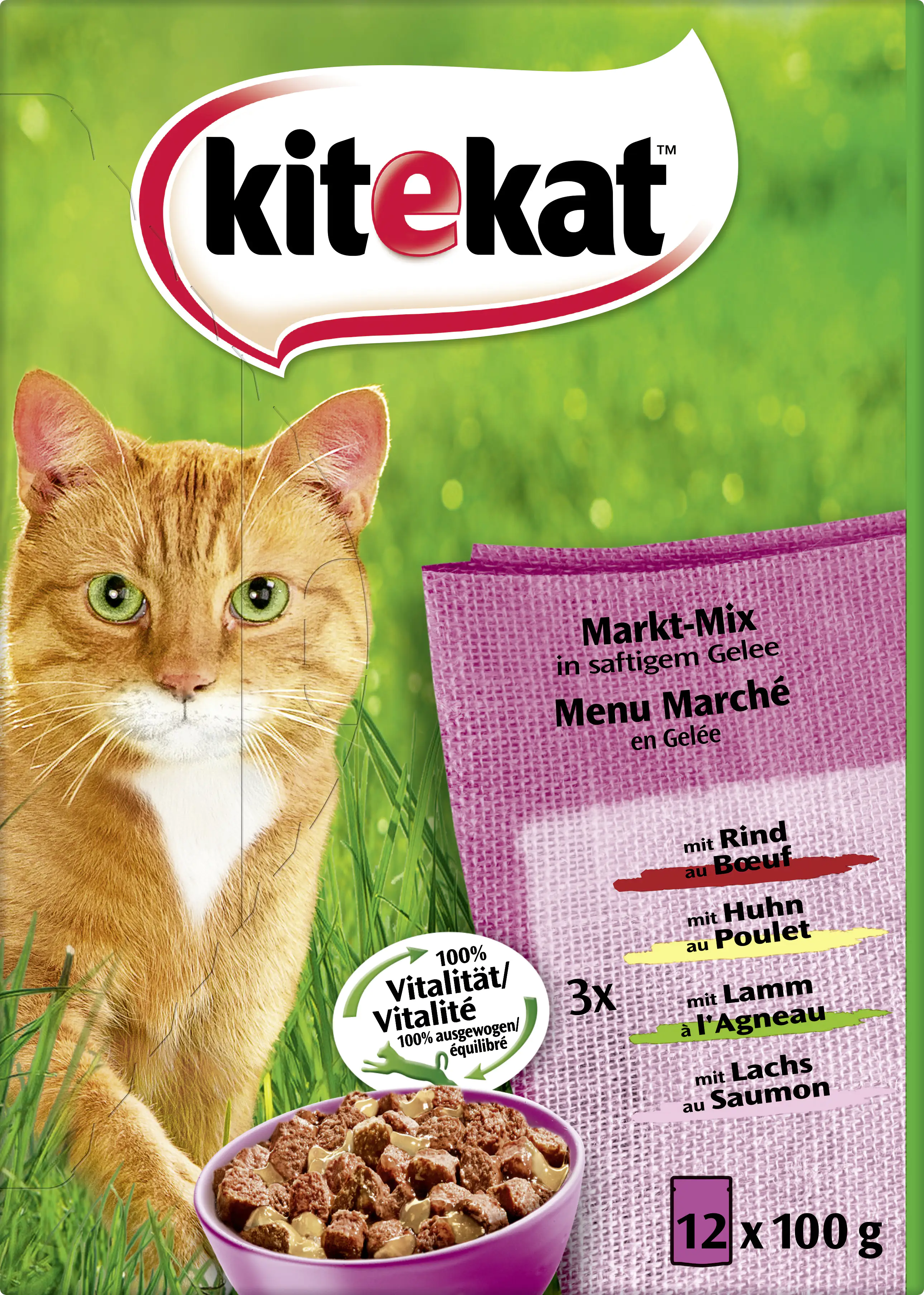4008429023255_2970108 Kitekat Portionsbeutel Multipack Markt Mix in Gelee 12 x 100 g