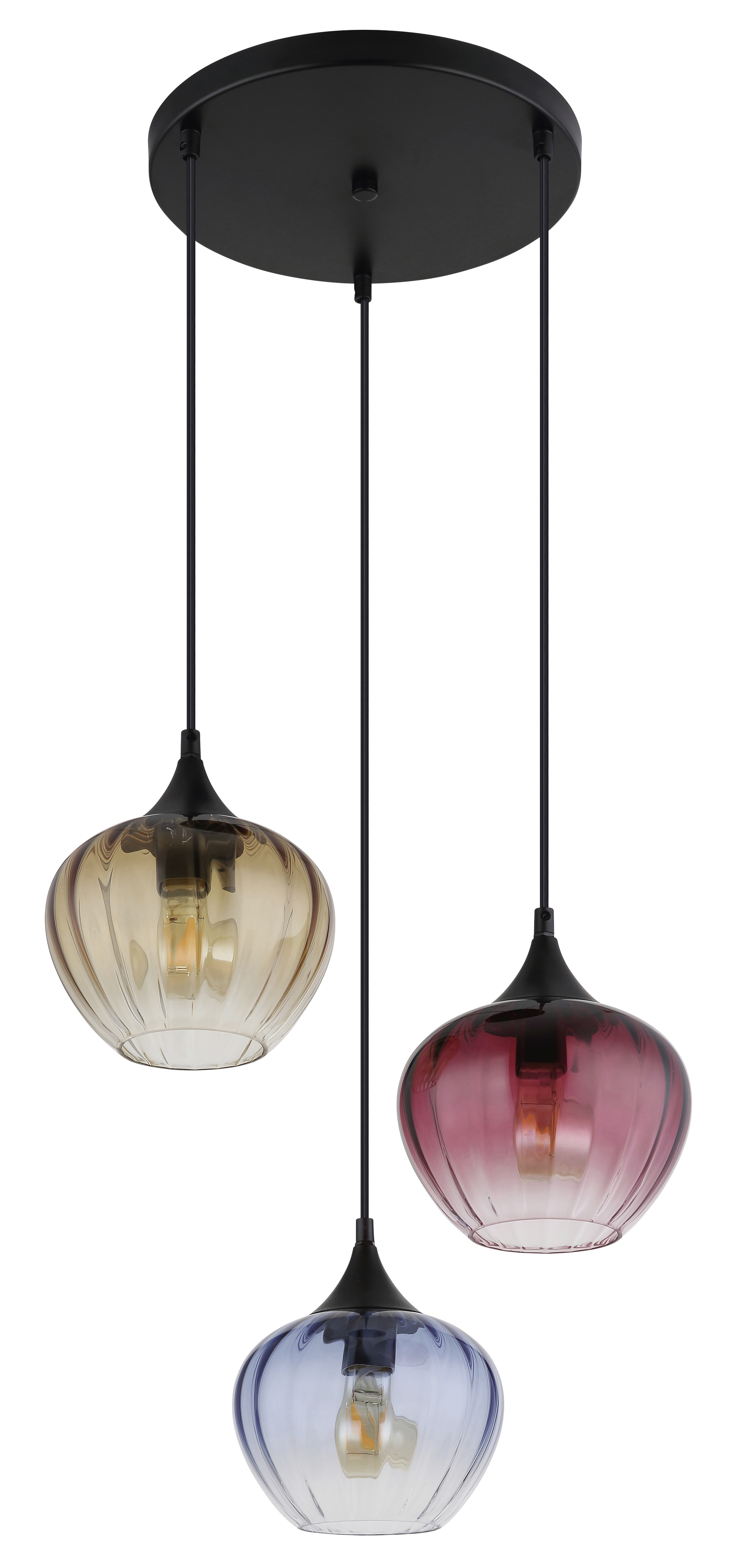 Globo Hängeleuchte Sander Ø 45 x 150 cm bunt matt